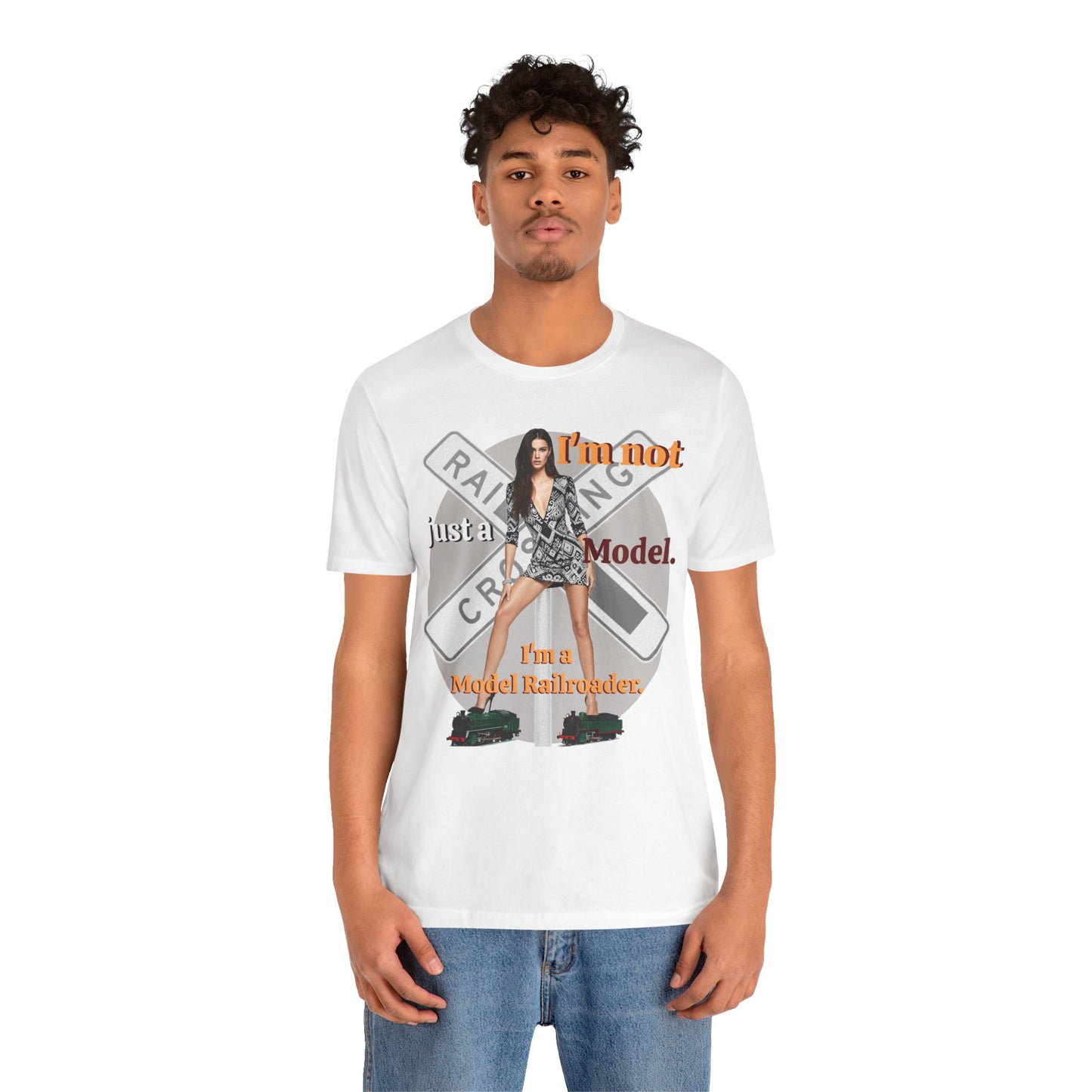 Railroad Model Unisex Tee, Train Lover Gift, Funny 'Model Railroader' Shirt, Model Railroading Apparel, Unique Graphic T-Shirt - Schmartypants