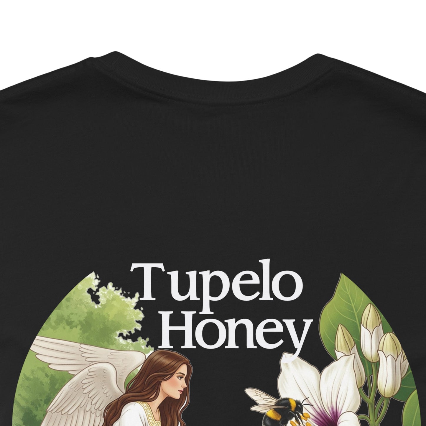 Elegant Tupelo Honey Unisex Tee, Angel Van Morrison Song Inspired Shirt, Concert-Goers Gift, Double-Sided Blossom Tee, Music Fans Present,