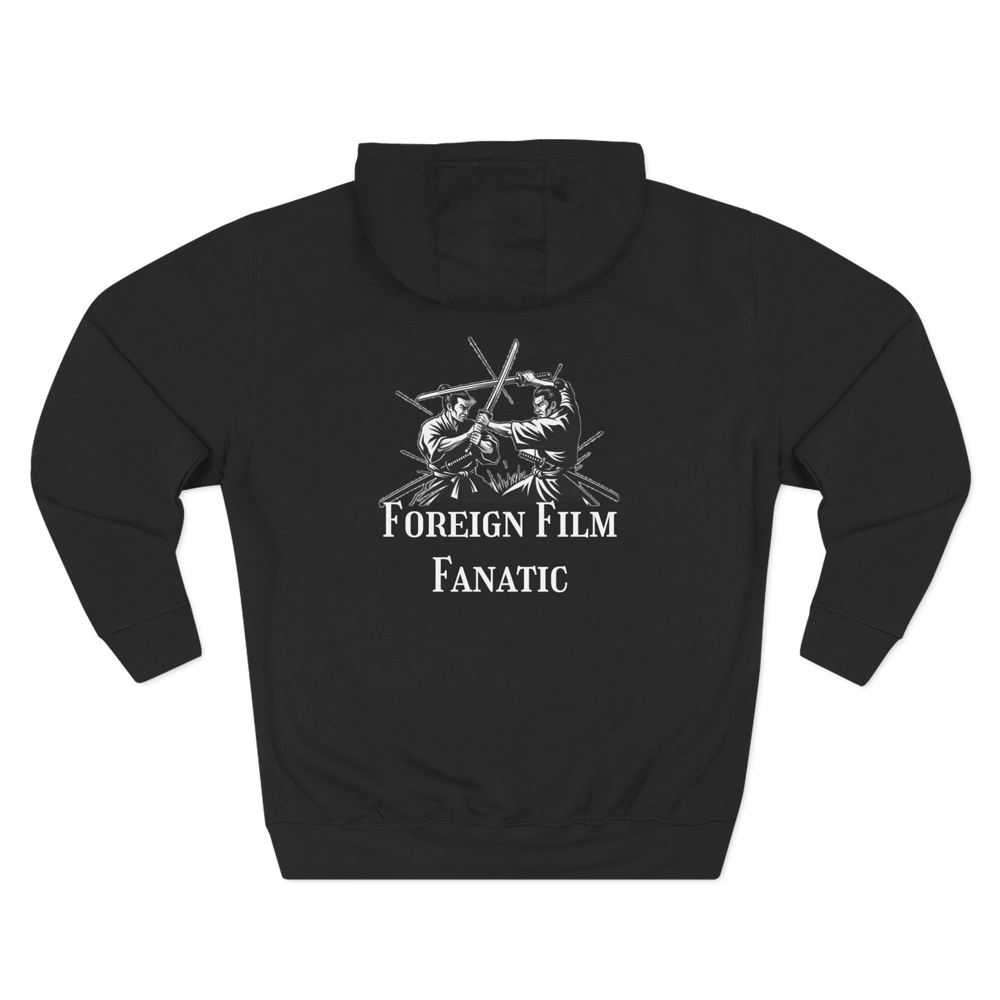 Foreign Film Fanatic Hoodie | Double Sided Graphics, Cozy Movie Lover's Sweatshirt | Perfect Gift for Cinema Buffs