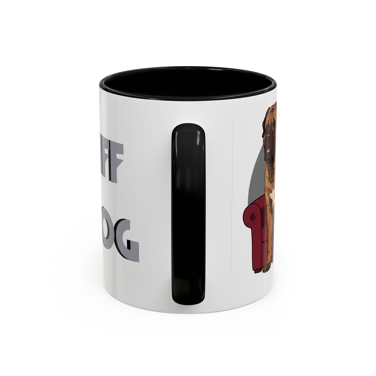 Mastiff Lap Dog Accent Coffee Mug - Perfect Funny Gift for Dog Lovers, Mastiff Breeders - Schmartypants