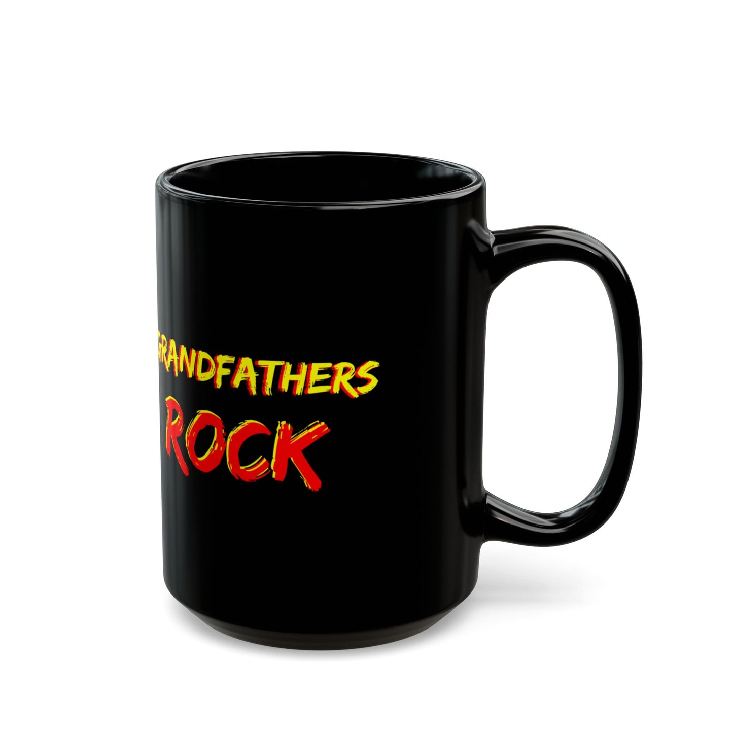 "Grandfathers Rock" Coffee Mug - Funny Black Mug for Granddad, Gift for Father's Day, Birthdays - Schmartypants