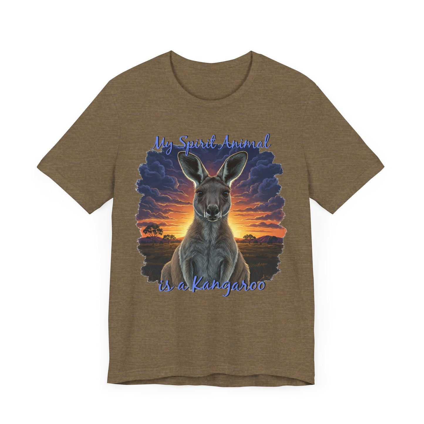 'My Spirit Animal is a Kangaroo' Tee - Unisex Jersey Short Sleeve T-Shirt for Wildlife Lovers, Aussies - Schmartypants