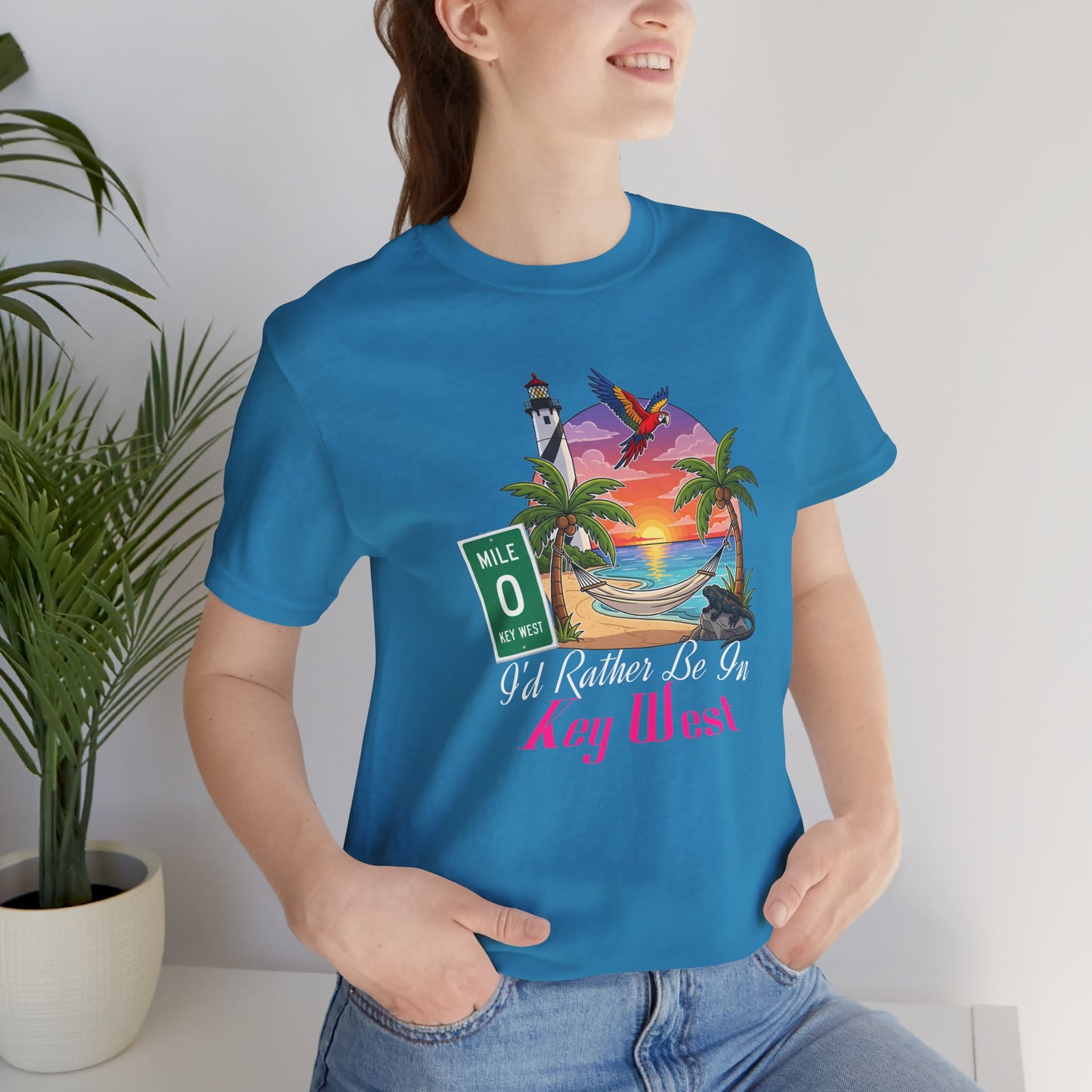 I'd Rather Be In Key West Tee | Vacation Shirt, Summer Style, Beachwear Gift, Travel Tee, Casual Fashion