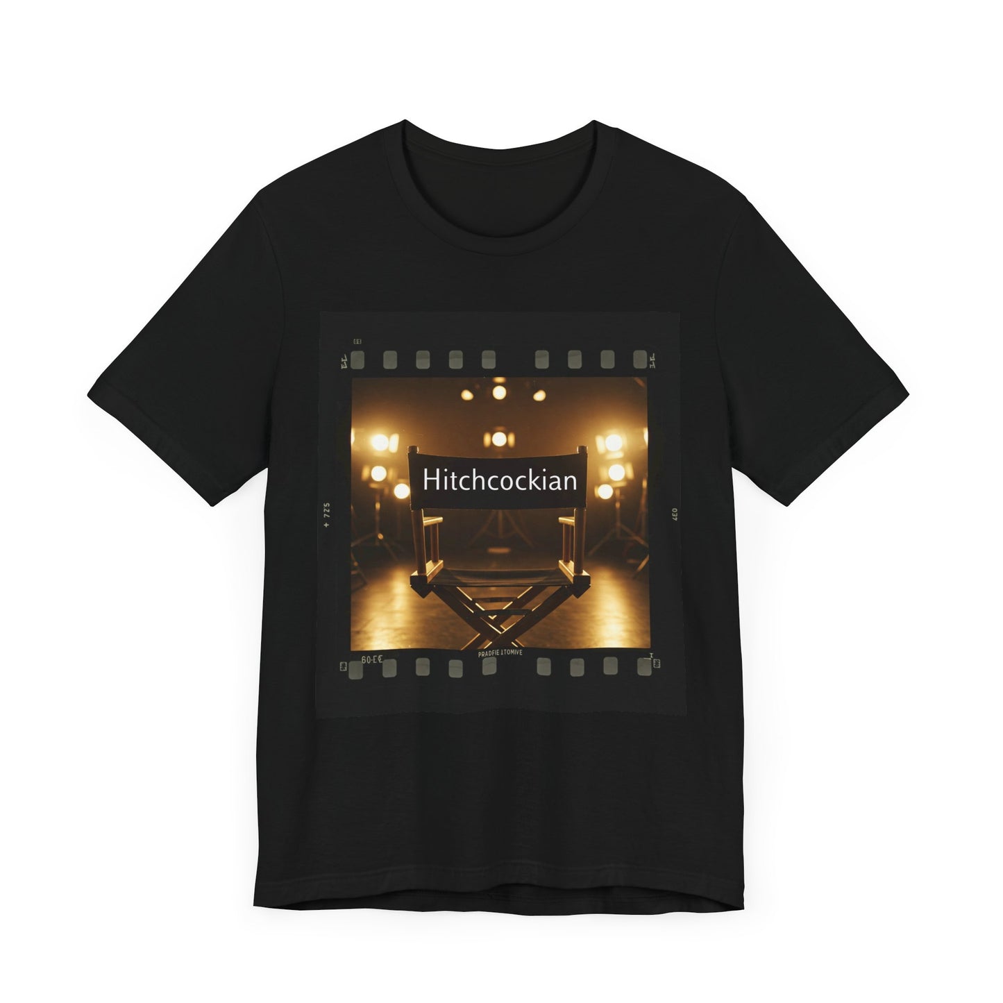 "Hitchcockian" Unisex Jersey Tee - Vintage Film Vibe T-Shirt for Film Lovers, Hitchcock Lovers, and Filmmakers - Schmartypants