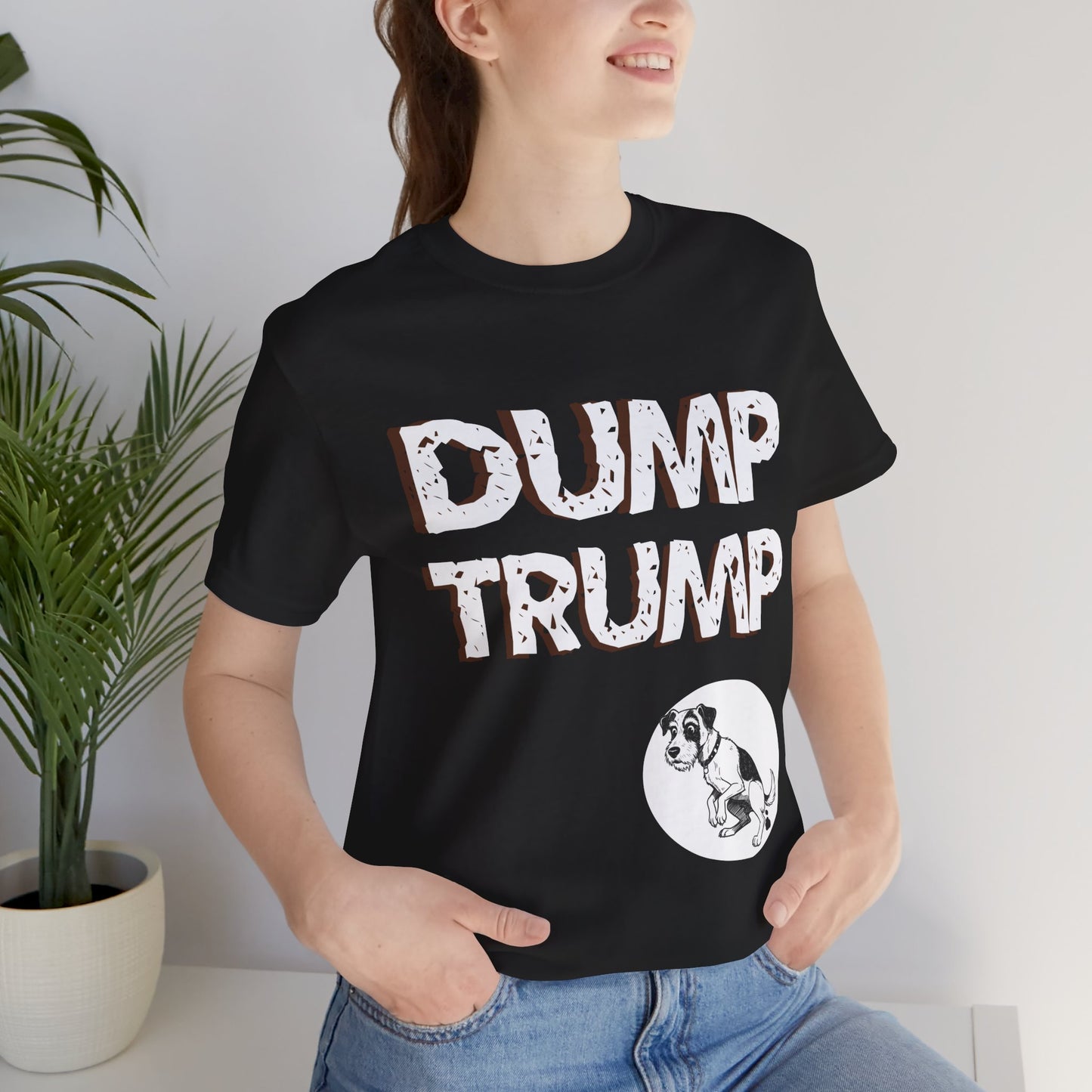 Funny Protest Unisex Jersey Tee - "Dump Trump" Graphic - Activist Wear - Schmartypants