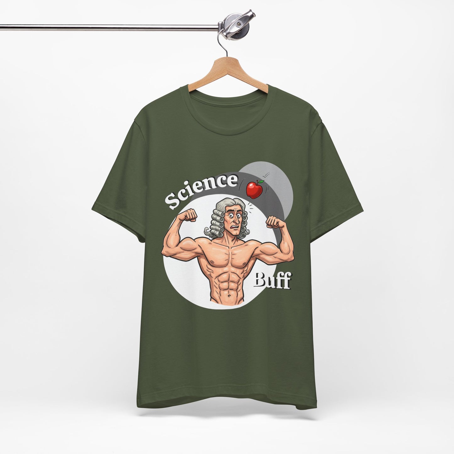 Funny 'Science Buff' Unisex Tee, Funny Science Shirt, Gift for STEM Lovers, Academic Humor T-Shirt, Geeky Top, Science Enthusiast Apparel, Sir Isaac Newton Fans - Schmartypants