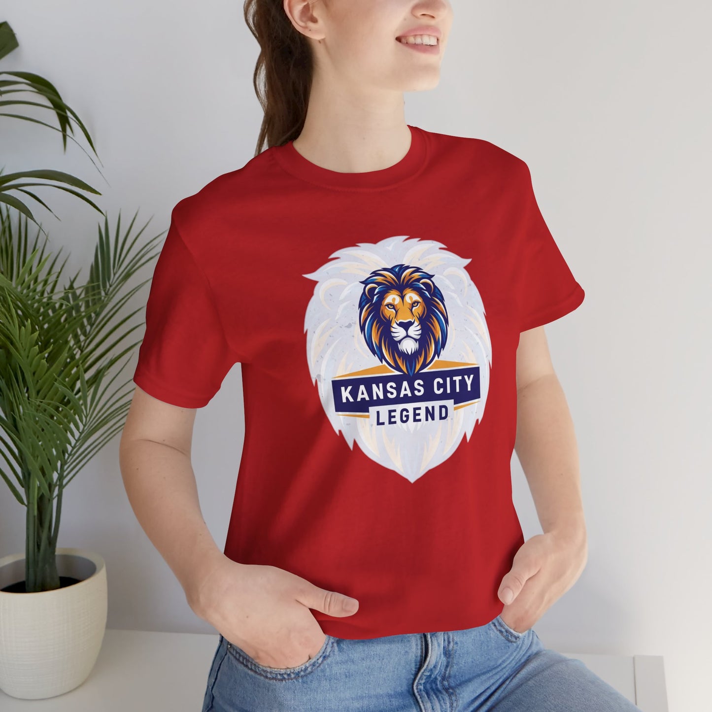 Kansas City Legend Lion Tee - Unisex Jersey T-shirt, Gift for Sports Fans, Casual Wear, Team Spirit, Birthday Present