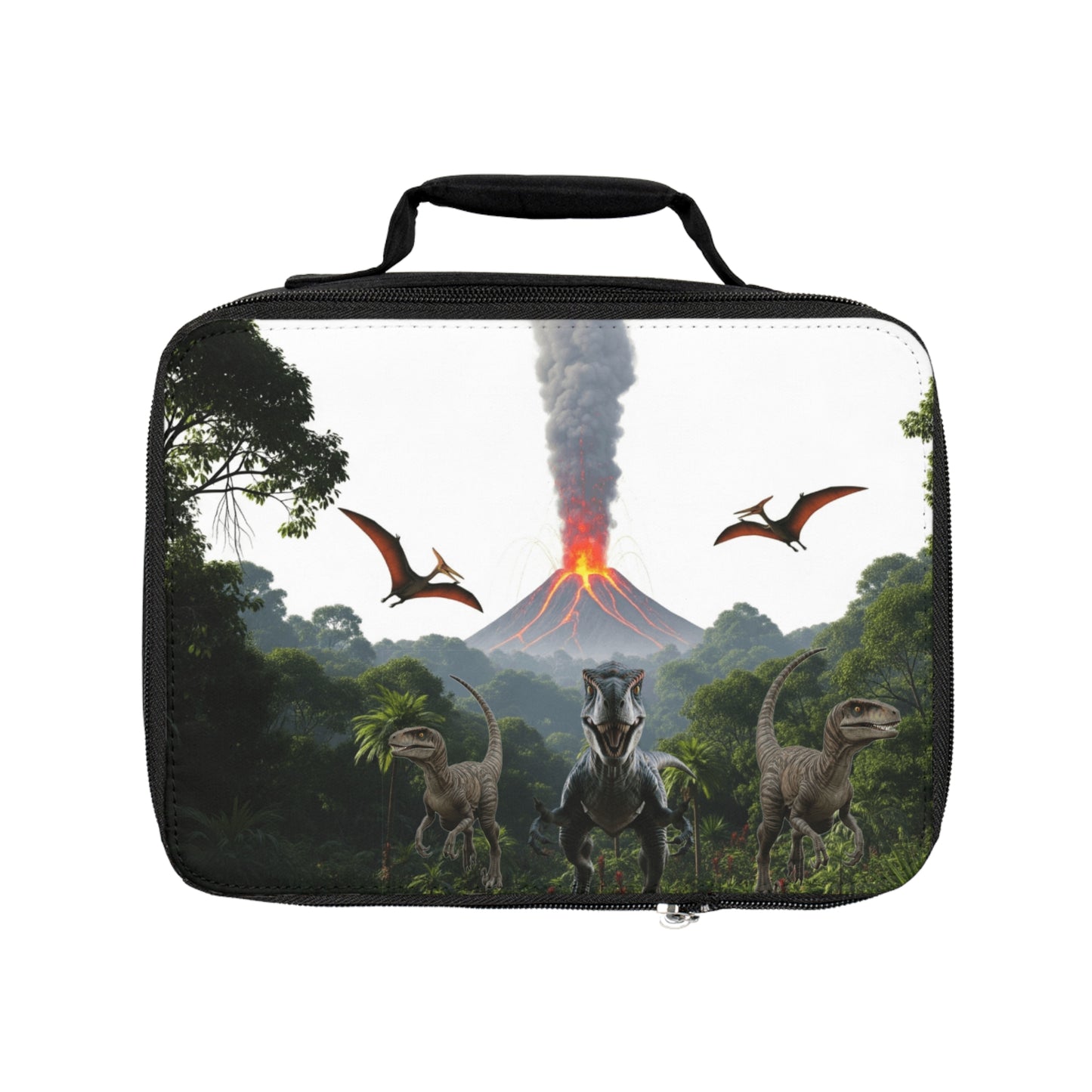 Velociraptor Dinosaur Lunch Bag - Kids Lunchbox, Fun Dinosaur Design, Jurassic Theme, School Picnic Essential, Lunch Tote Bag