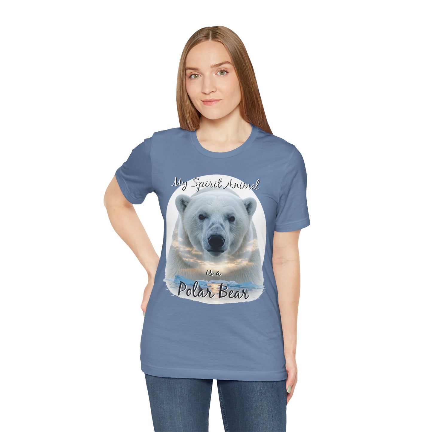 Polar Bear Tee, My Spirit Animal, Wildlife Lover Gift, Alaskan Traveler Shirt, Nature Enthusiast Top, Arctic Wildlife Apparel