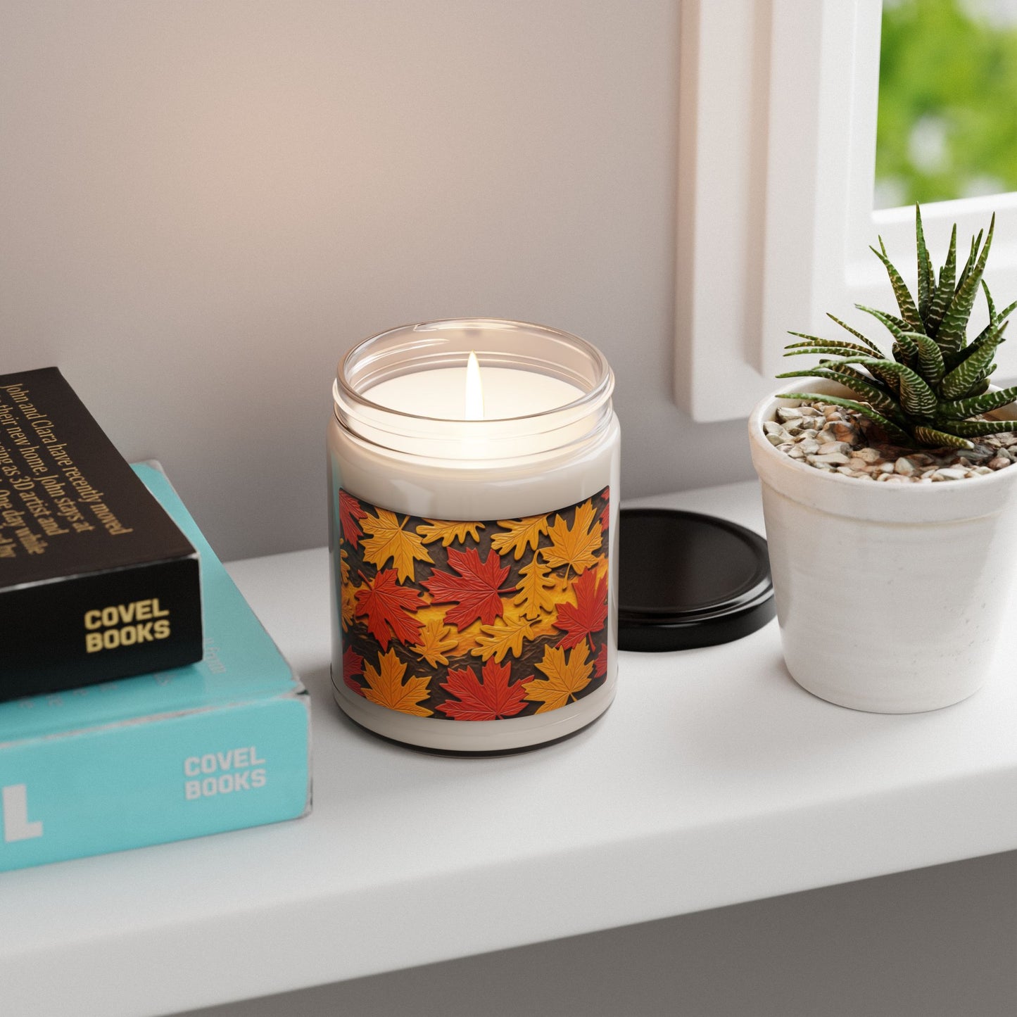 Autumn Leaves Scented Soy Candle, Cozy Home Decor, Fall Gift, Relaxation Candle, Seasonal Scents, Aromatherapy
