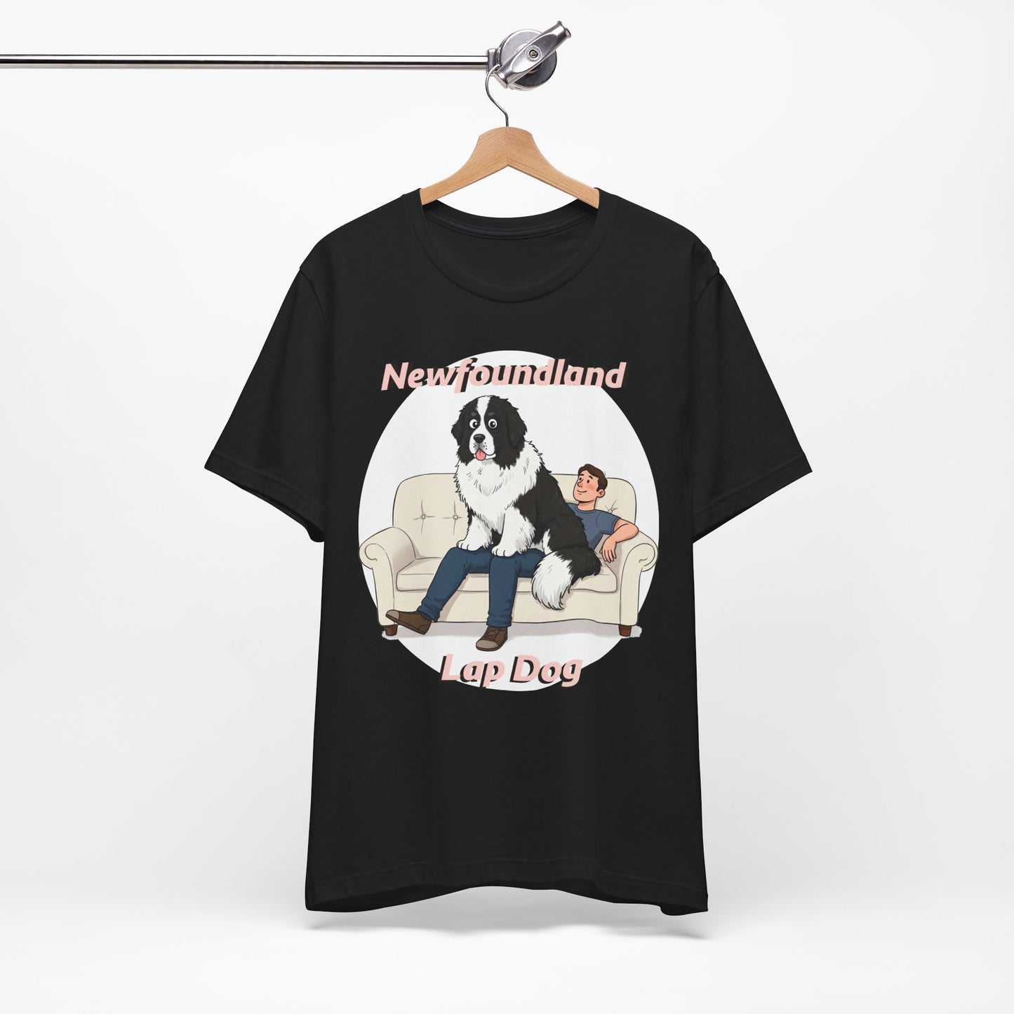 Hilarious Newfoundland Lap Dog Tee - Cozy Unisex Jersey Short Sleeve Shirt for Dog Lovers - Schmartypants