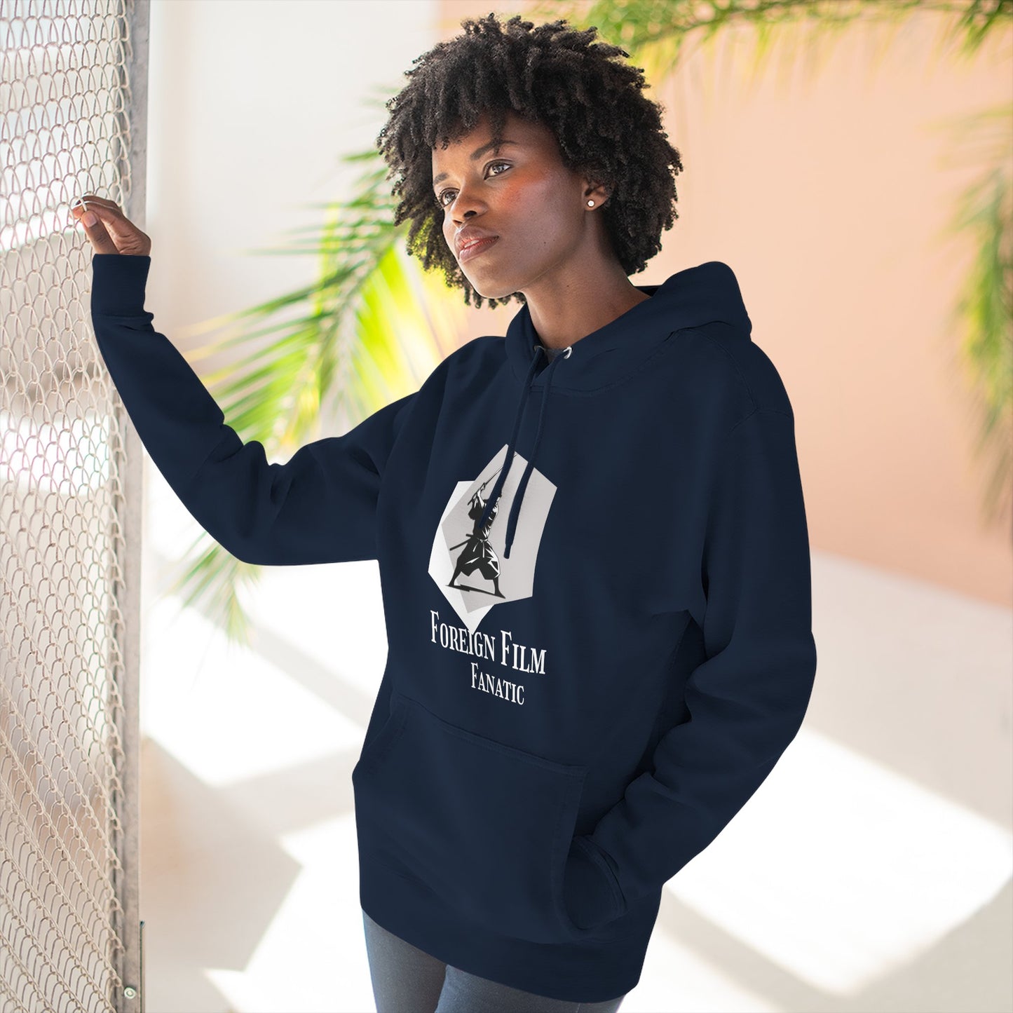 Foreign Film Fanatic Hoodie | Double Sided Graphics, Cozy Movie Lover's Sweatshirt | Perfect Gift for Cinema Buffs