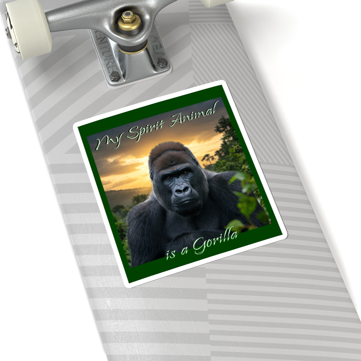 'My Spirit Animal is a Gorilla' Kiss-Cut Stickers - Nature Lover's Gift, Primate Lovers - Schmartypants