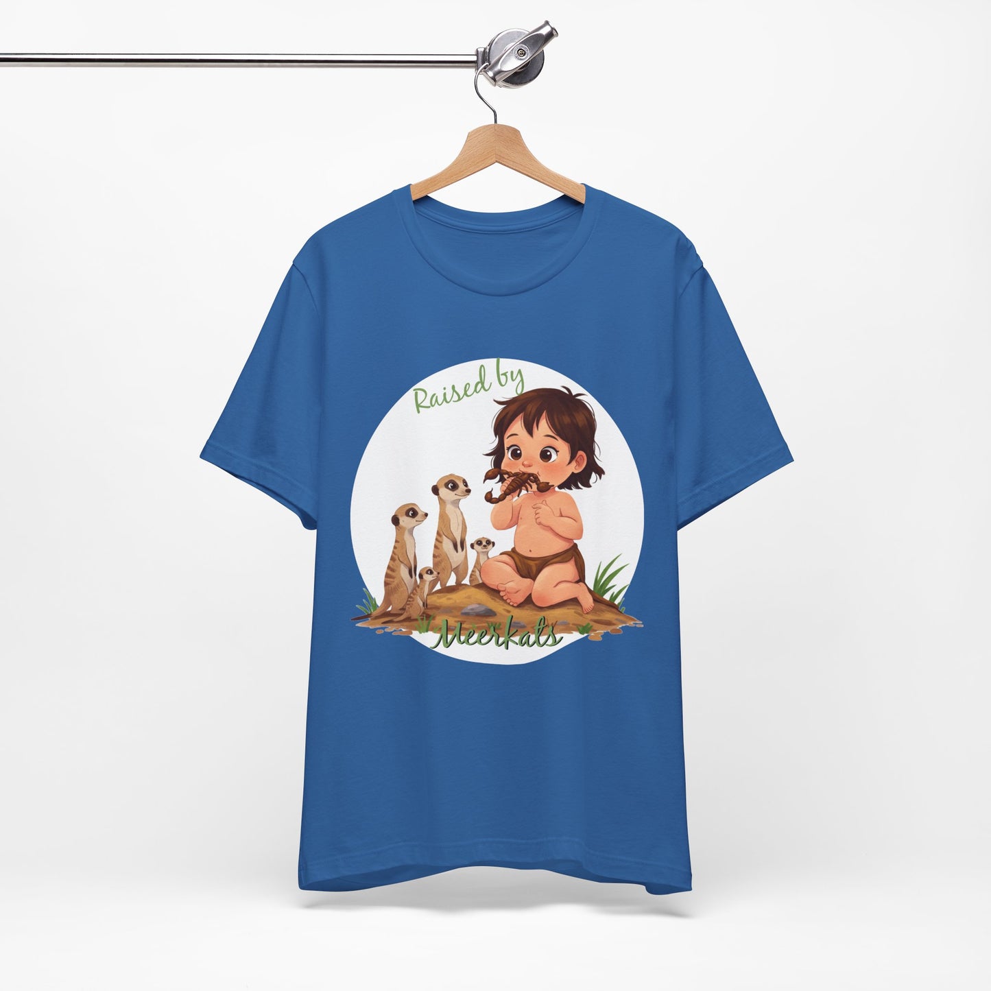 Funny Meerkat Tee - "Raised by Meerkats" Unisex Jersey Short Sleeve Shirt - for Meerkat and Wildlife Lovers - Schmartypants
