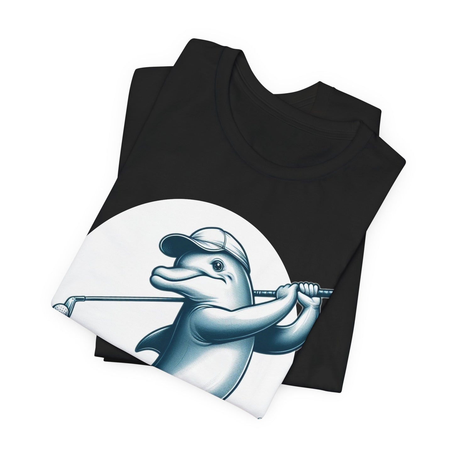 Funny Dolphin Golfing Tee - "Sorry, I’m Golphin" Unisex Jersey Short Sleeve Shirt - Dad Joke and Golfers Gift - Schmartypants