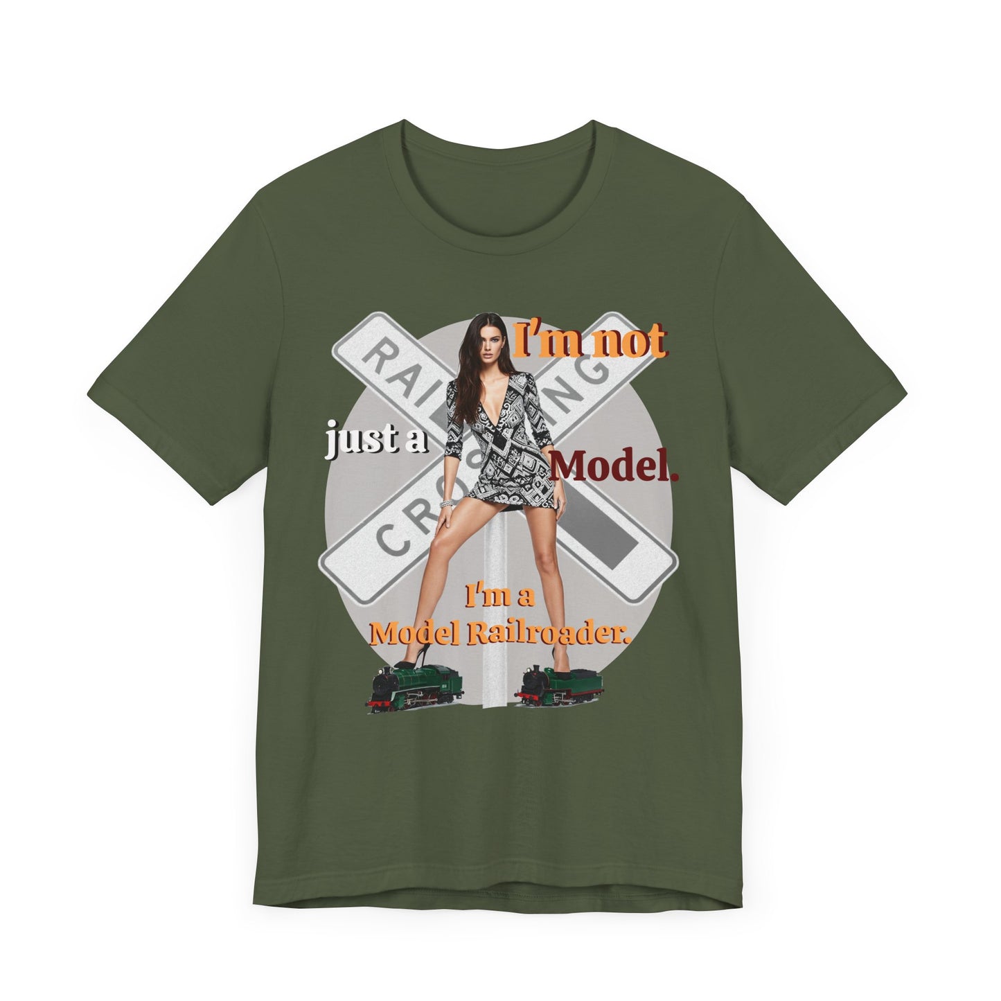 Railroad Model Unisex Tee, Train Lover Gift, Funny 'Model Railroader' Shirt, Model Railroading Apparel, Unique Graphic T-Shirt - Schmartypants