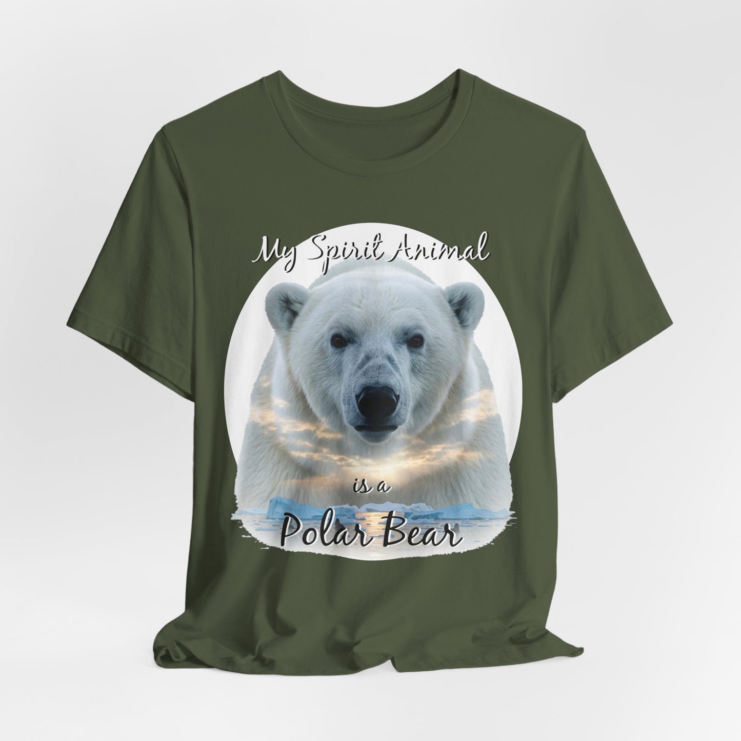 Polar Bear Tee, My Spirit Animal, Wildlife Lover Gift, Alaskan Traveler Shirt, Nature Enthusiast Top, Arctic Wildlife Apparel