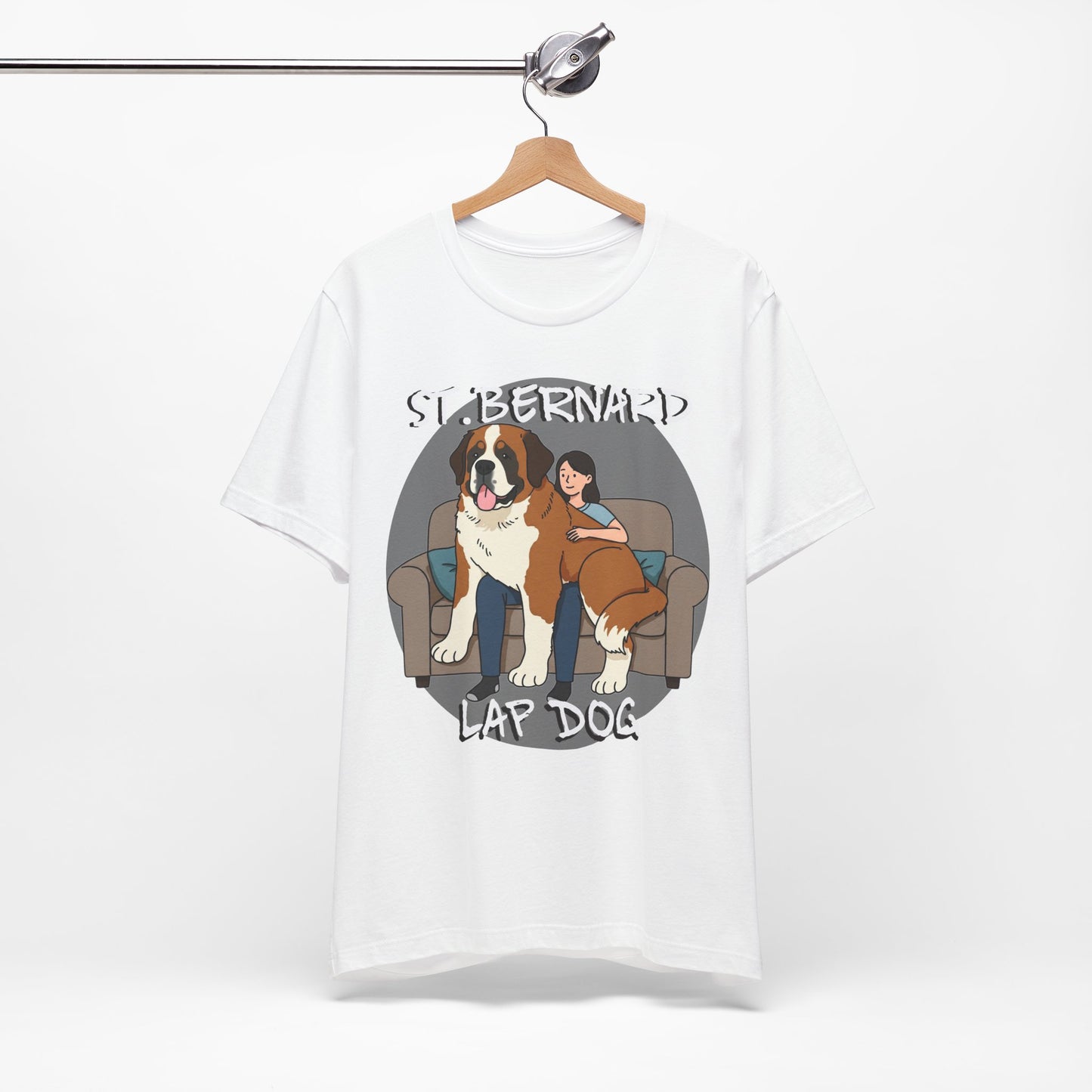 Funny St. Bernard Lap Dog Tee - Unisex Jersey Short Sleeve Tee for Dog Lovers - Schmartypants