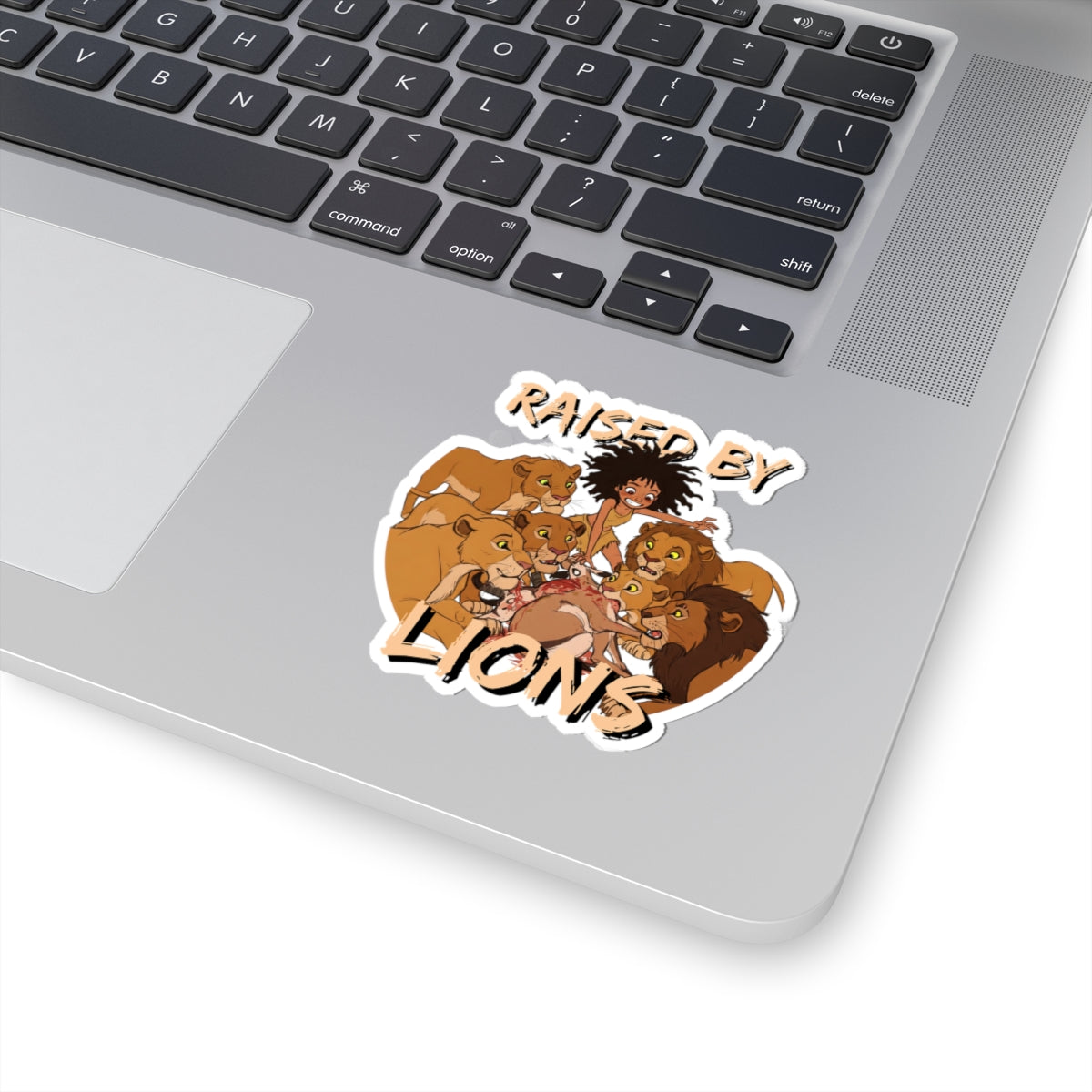 Raised by Lions Stickers - Funny Animal-Inspired Designs for Kids & Nature Lovers - Schmartypants