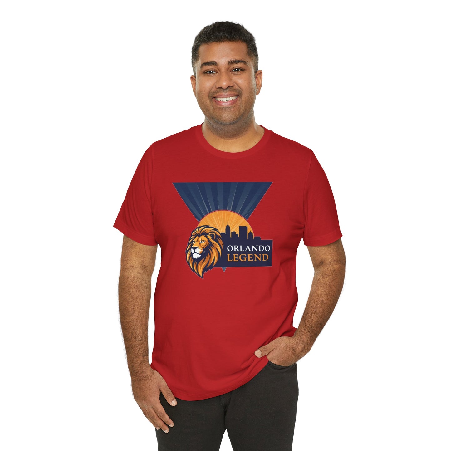 Orlando Legend Unisex Tee, Casual Graphic Tee, Lion Design Shirt, Gift for Fans, Everyday Wear, Florida Souvenir T-shirt