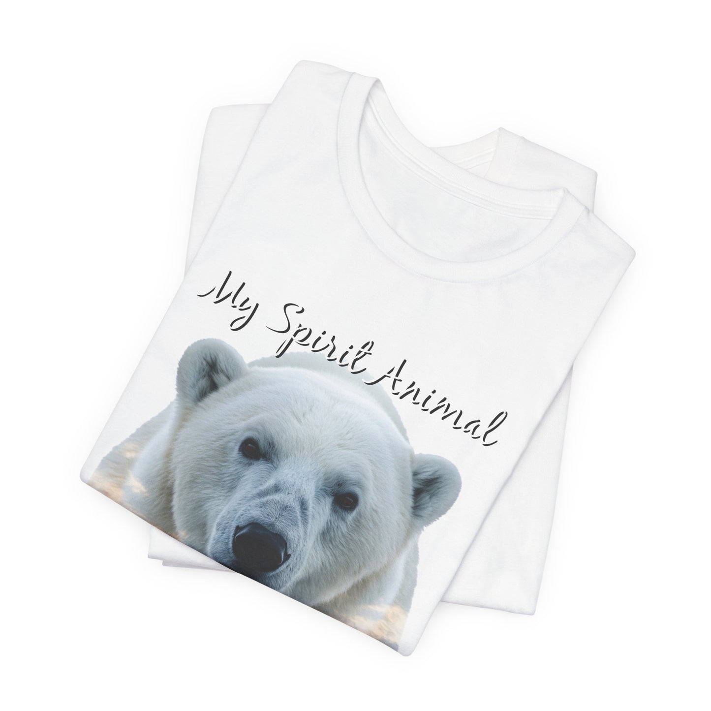 Polar Bear Tee, My Spirit Animal, Wildlife Lover Gift, Alaskan Traveler Shirt, Nature Enthusiast Top, Arctic Wildlife Apparel