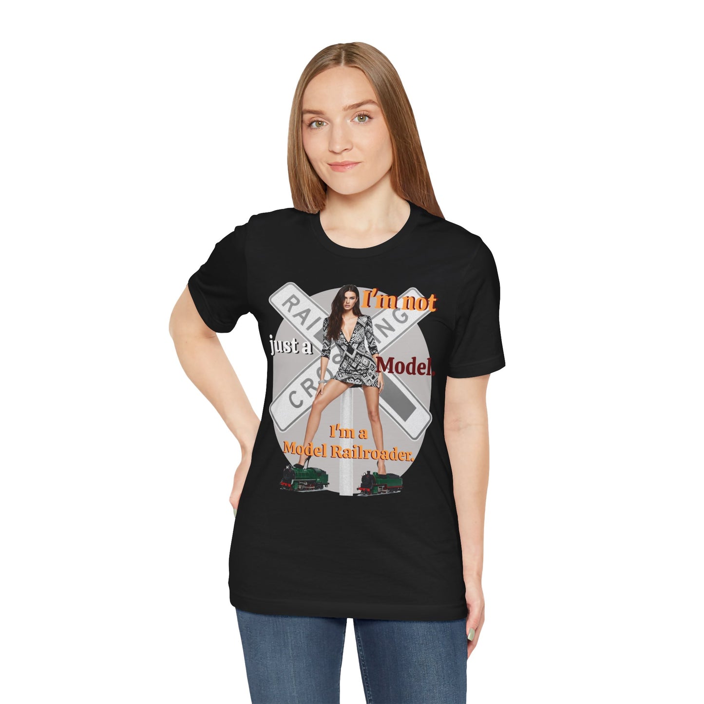Railroad Model Unisex Tee, Train Lover Gift, Funny 'Model Railroader' Shirt, Model Railroading Apparel, Unique Graphic T-Shirt - Schmartypants