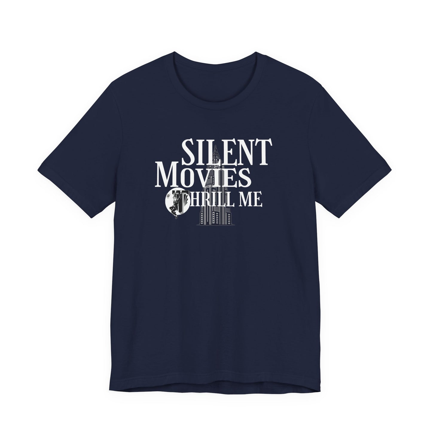 Silent Movies Thrill Me Tee, Unisex T-Shirt, Vintage Film Lover Shirt, Movie Buff Gift, Retro Cinema Apparel