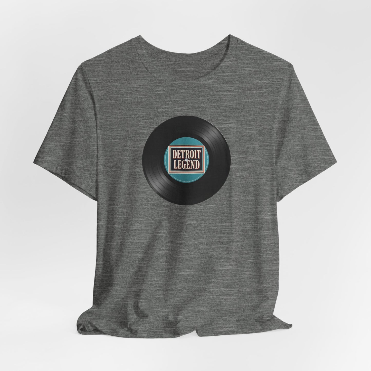 Detroit Legend Vinyl Record Tee, Music Lover Shirt, Unisex Casual Wear, Gift for Music Fans, Retro Record T-Shirt, Motown Shirt