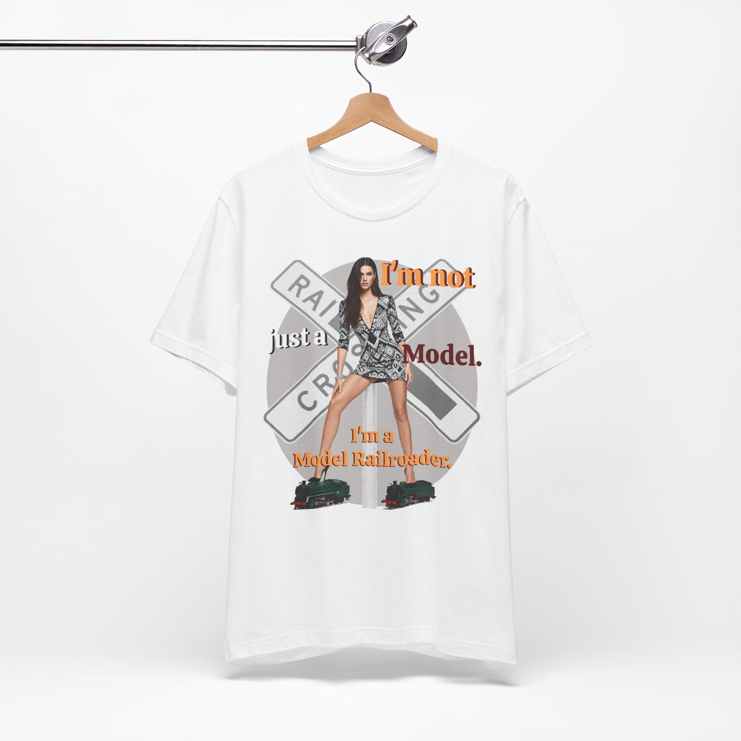Railroad Model Unisex Tee, Train Lover Gift, Funny 'Model Railroader' Shirt, Model Railroading Apparel, Unique Graphic T-Shirt - Schmartypants