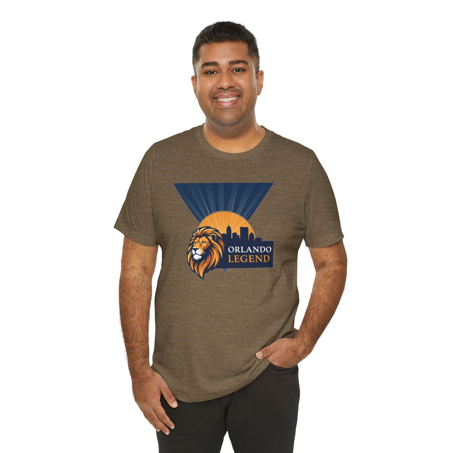 Orlando Legend Unisex Tee, Casual Graphic Tee, Lion Design Shirt, Gift for Fans, Everyday Wear, Florida Souvenir T-shirt