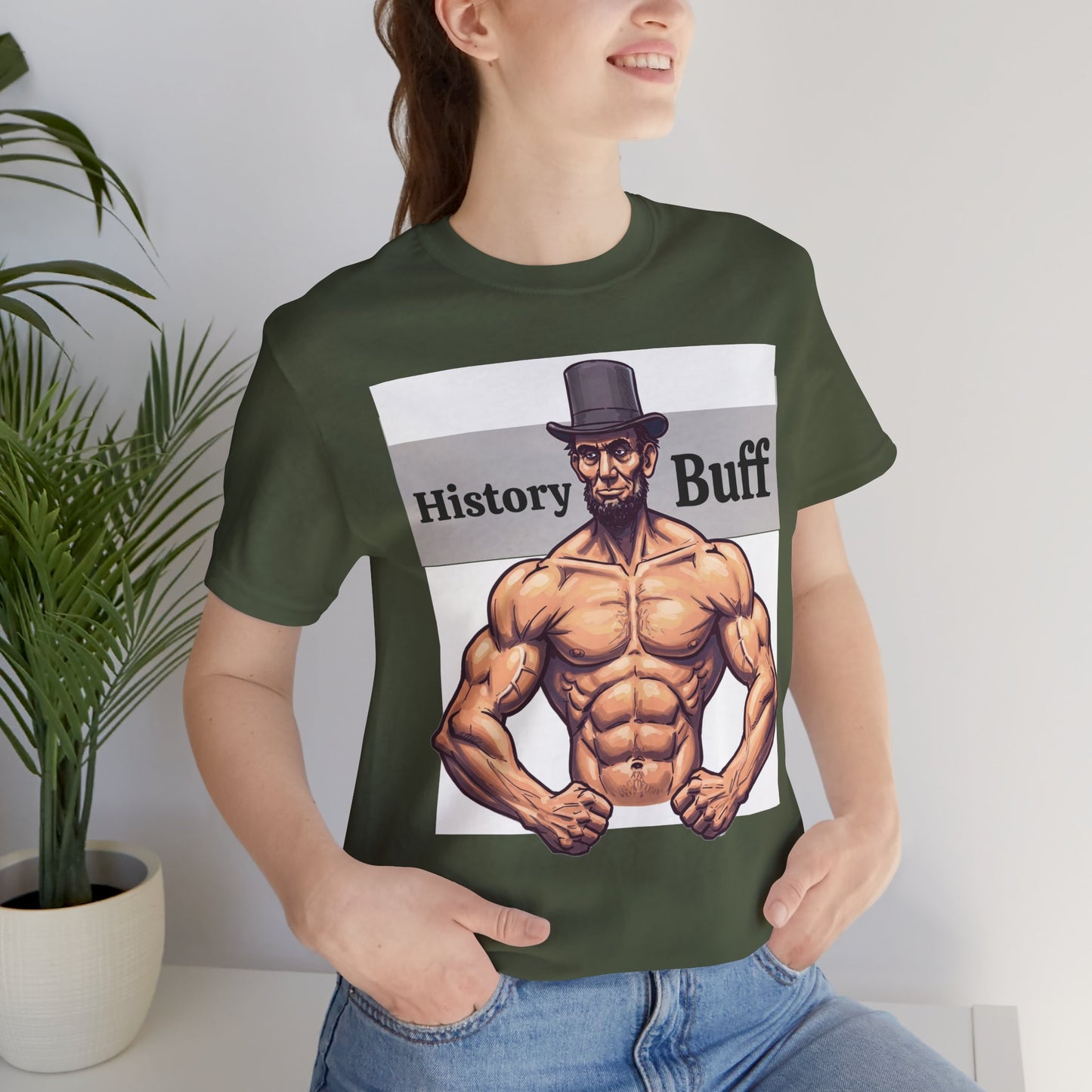 History Buff Unisex Jersey Short Sleeve Tee – Funny, Quirky Tee for History Lovers, Abe Lincoln Gift - Schmartypants
