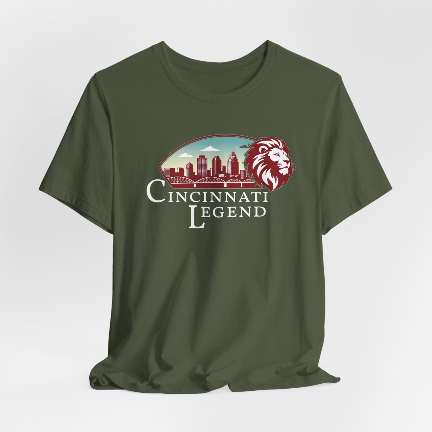 Cincinnati Legend Unisex Tee | Casual Graphic Shirt, Gift for Sports Fans, Urban Style Apparel, Festival Outfit, Souvenir Wear