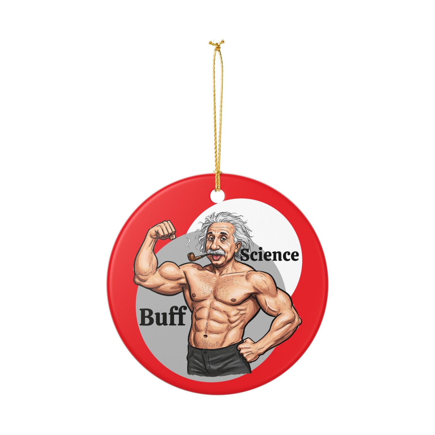 Humorous Science Buff Ornament | Unique Home Decor, Gift for Scientists, Educational Holiday Decor, Fun Science Lover Gift, Einstein