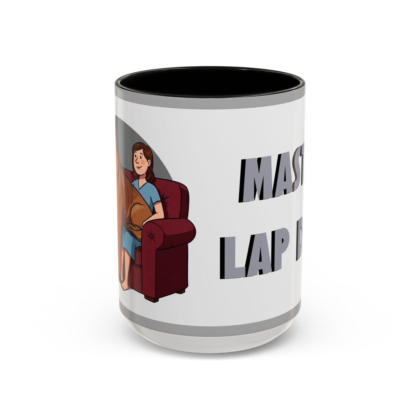 Mastiff Lap Dog Accent Coffee Mug - Perfect Funny Gift for Dog Lovers, Mastiff Breeders - Schmartypants