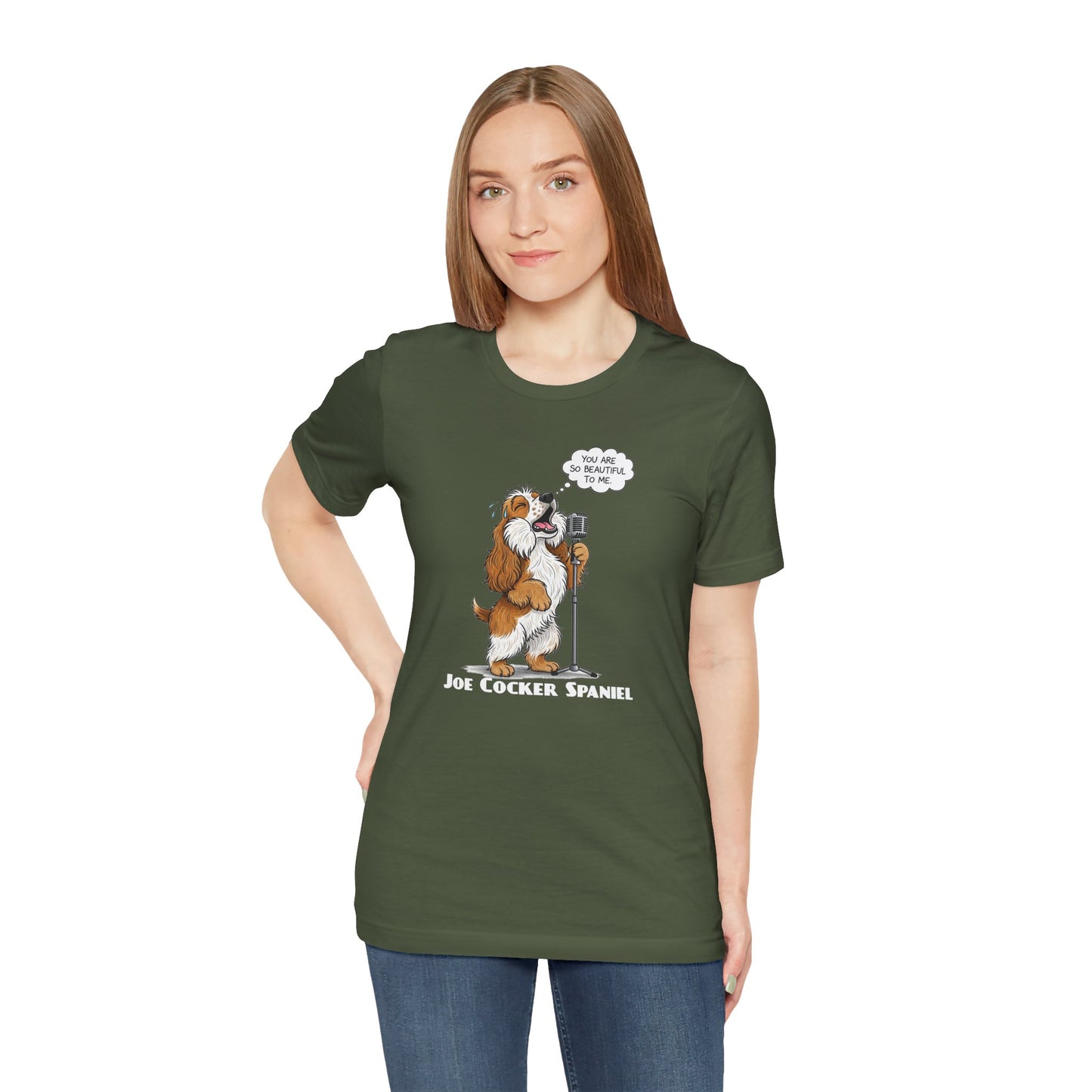 Funny 'Joe Cocker Spaniel' Dog Lovers Tee, Unisex Dog Shirt, Funny Pet Owner Apparel