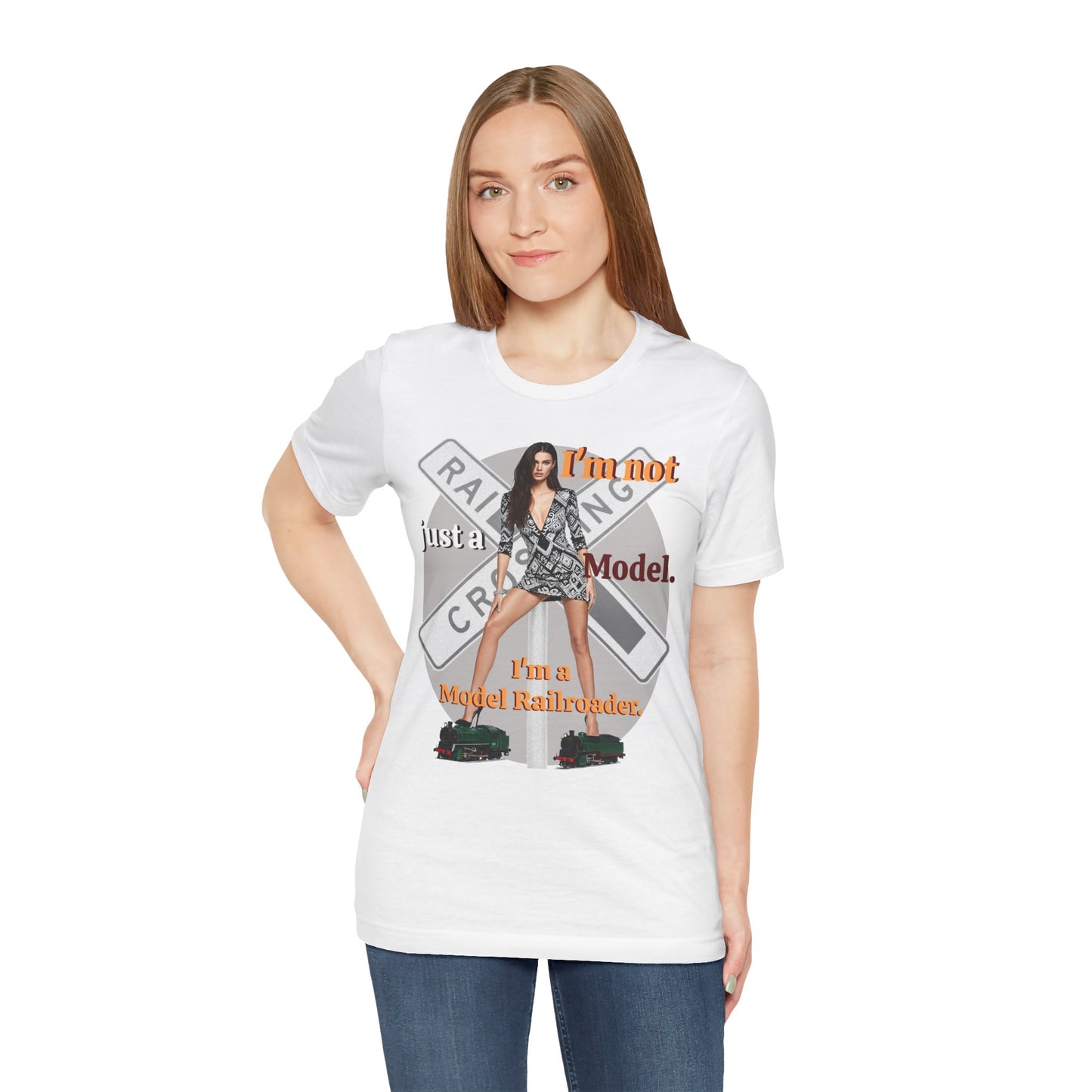Railroad Model Unisex Tee, Train Lover Gift, Funny 'Model Railroader' Shirt, Model Railroading Apparel, Unique Graphic T-Shirt - Schmartypants