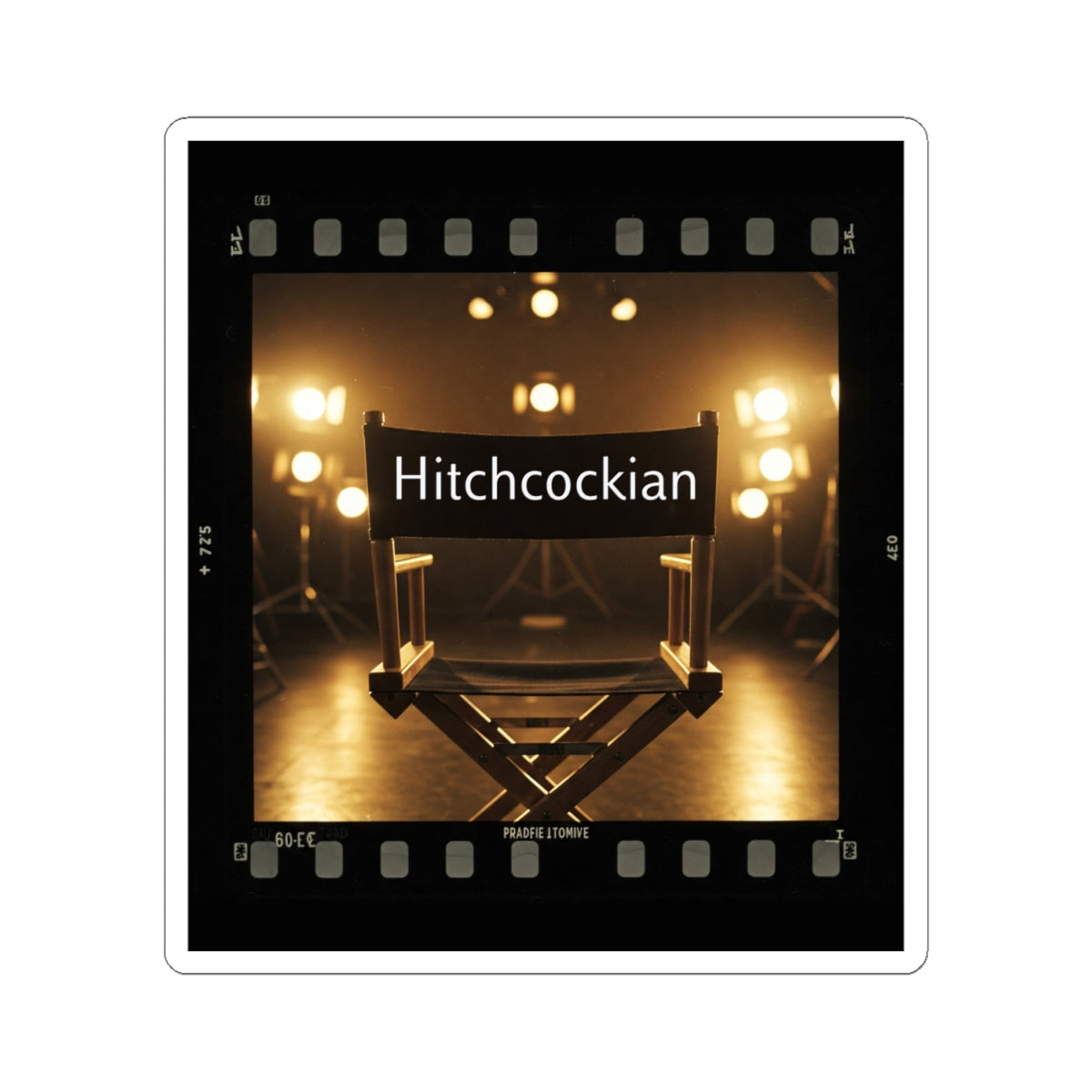 Hitchcockian Film Director Kiss-Cut Stickers for Movie Lovers, Filmmakers - Schmartypants