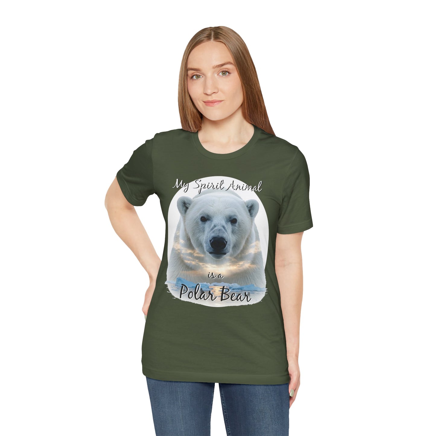 Polar Bear Tee, My Spirit Animal, Wildlife Lover Gift, Alaskan Traveler Shirt, Nature Enthusiast Top, Arctic Wildlife Apparel