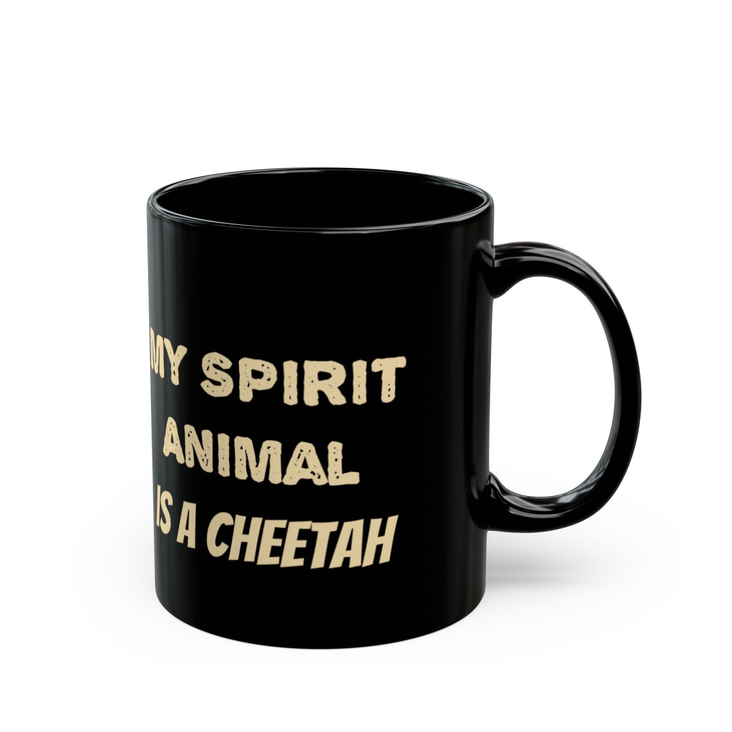 Cheetah Spirit Animal Mug - 11oz & 15oz Black Coffee Cup - Cheetah and Nature Lovers Gift - Schmartypants