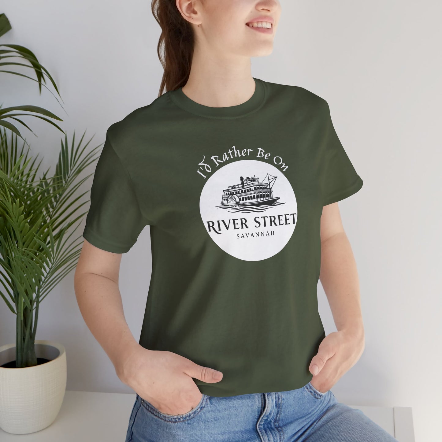 Savannah River Street Tee - I'd Rather Be On River Street, Casual T-Shirt, Travel Lover Gift, Summer Wear, Vacation Apparel, Unique Souvenir