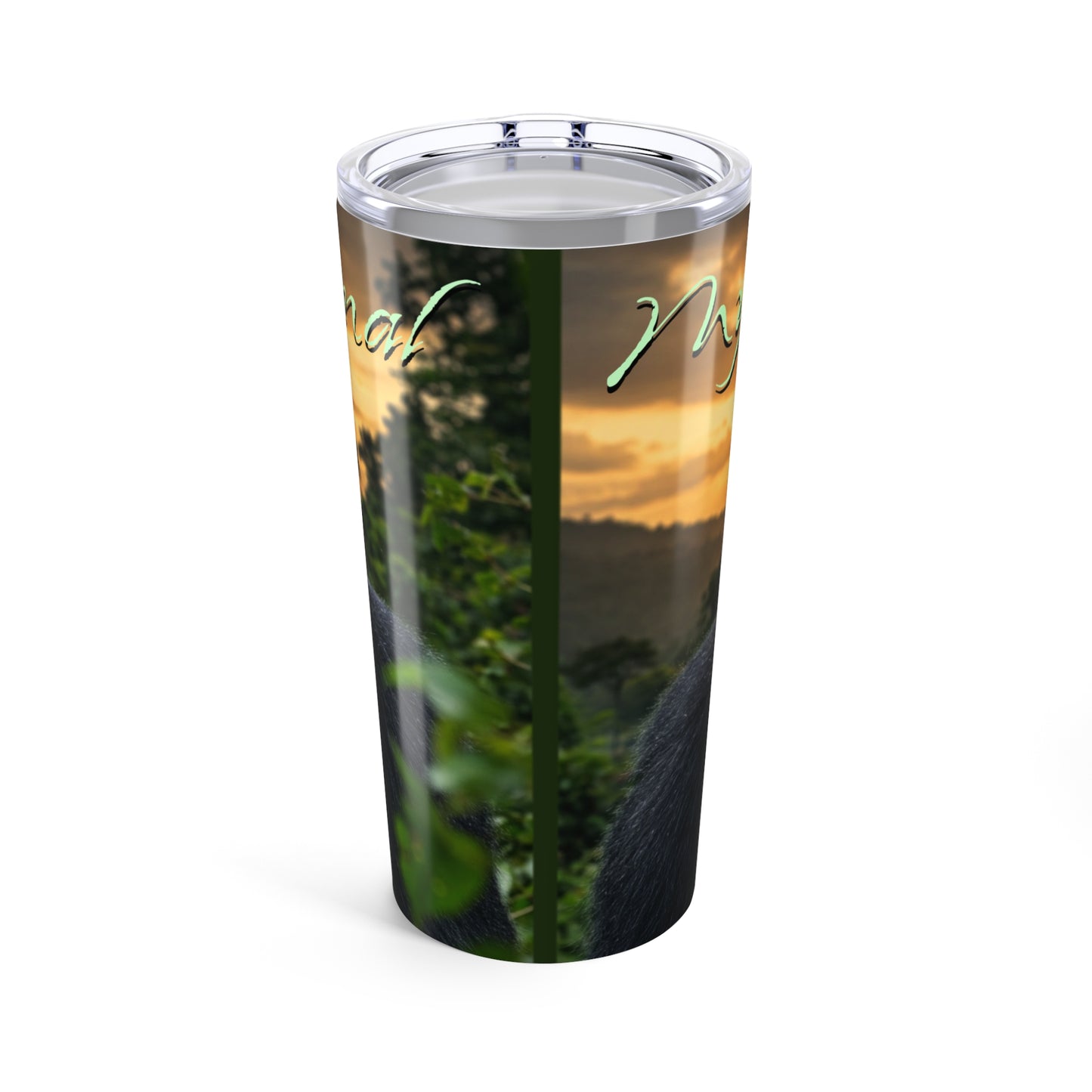 20oz 'My Spirit Animal is a Gorilla' Tumbler - Beautiful Travel Mug for Animal Lovers, Conservationists - Schmartypants