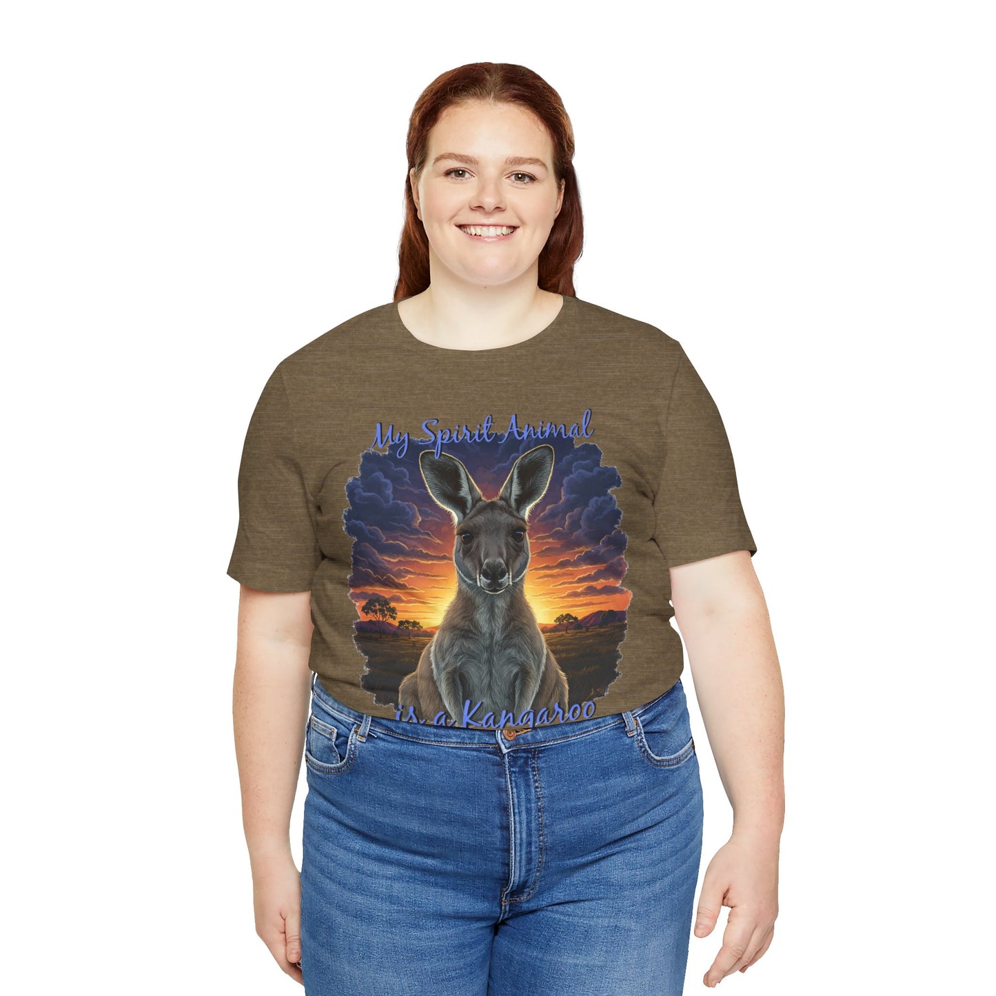 'My Spirit Animal is a Kangaroo' Tee - Unisex Jersey Short Sleeve T-Shirt for Wildlife Lovers, Aussies - Schmartypants