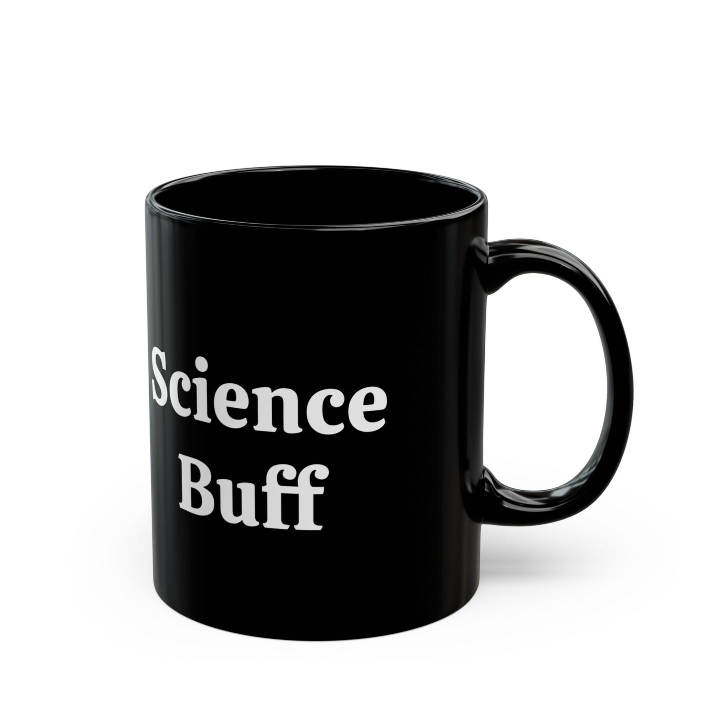 Science Buff Black Mug, Gift for Science Lovers, Geeky Coffee Cup, Funny Mug for Nerds, Unique Birthday Present, Isaac Newton Fans, 11oz/15oz - Schmartypants
