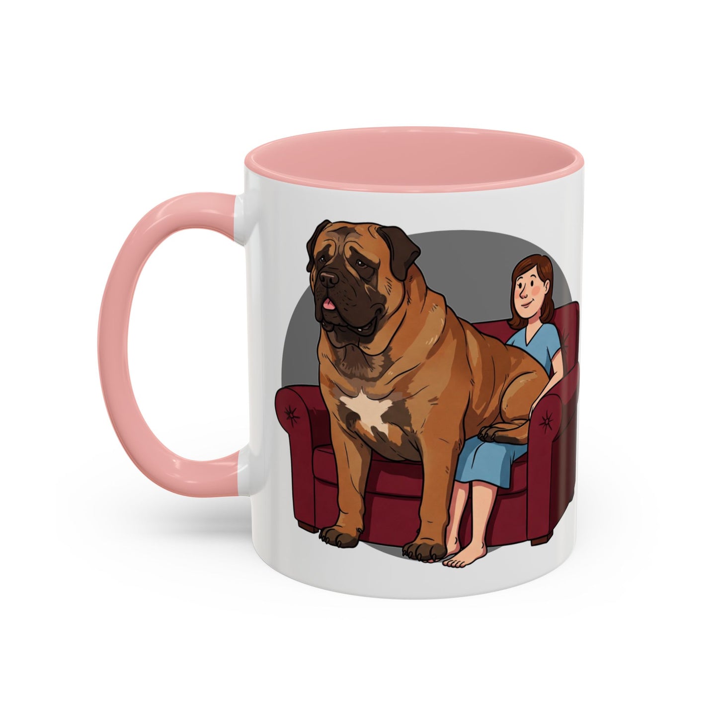 Mastiff Lap Dog Accent Coffee Mug - Perfect Funny Gift for Dog Lovers, Mastiff Breeders - Schmartypants