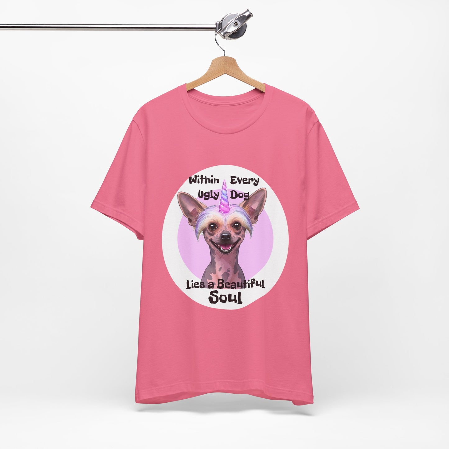 Funny Dog Lover Tee - "Within Every Ugly Dog Lies A Beautiful Soul" Shirt - Chinese Crested Lovers - Schmartypants