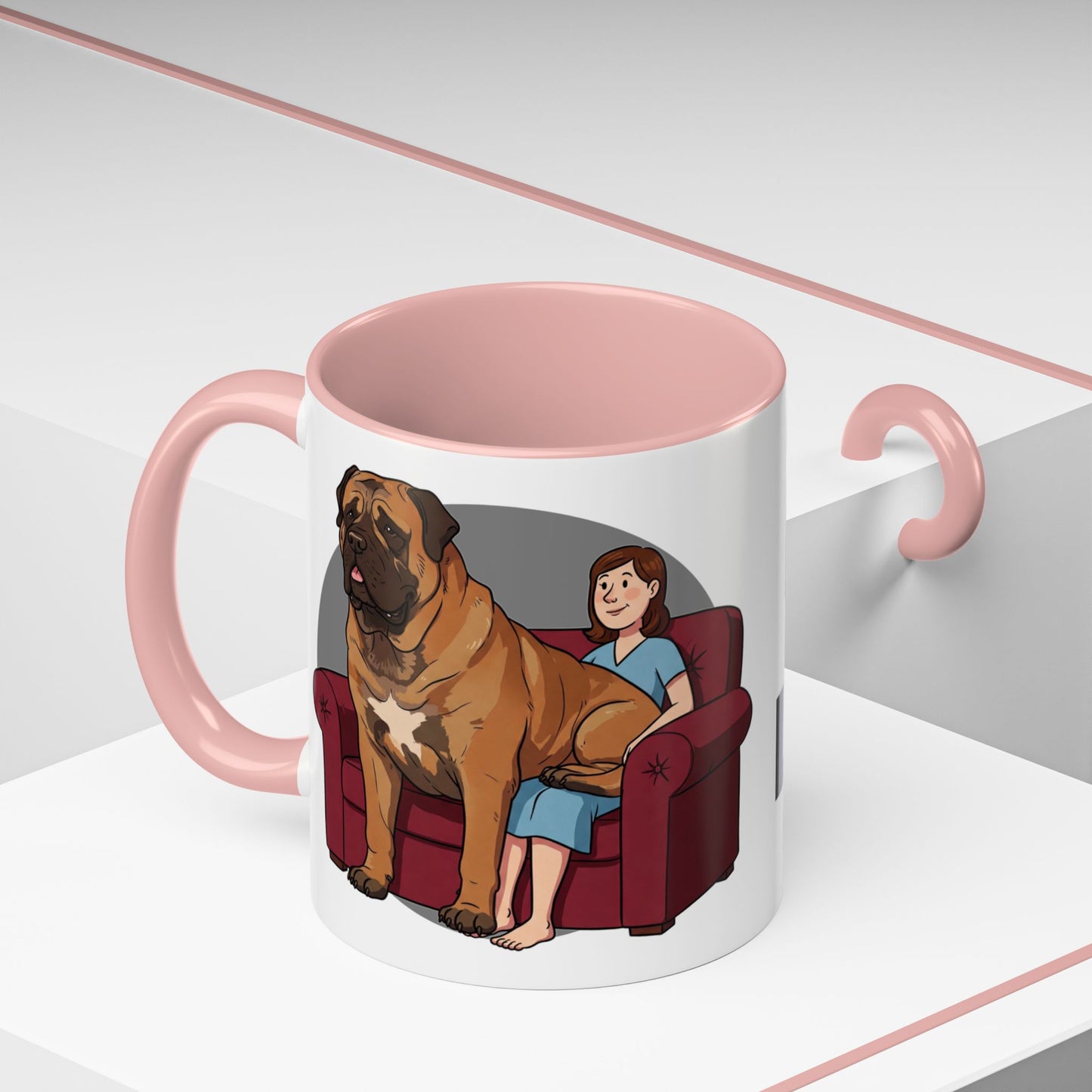 Mastiff Lap Dog Accent Coffee Mug - Perfect Funny Gift for Dog Lovers, Mastiff Breeders - Schmartypants