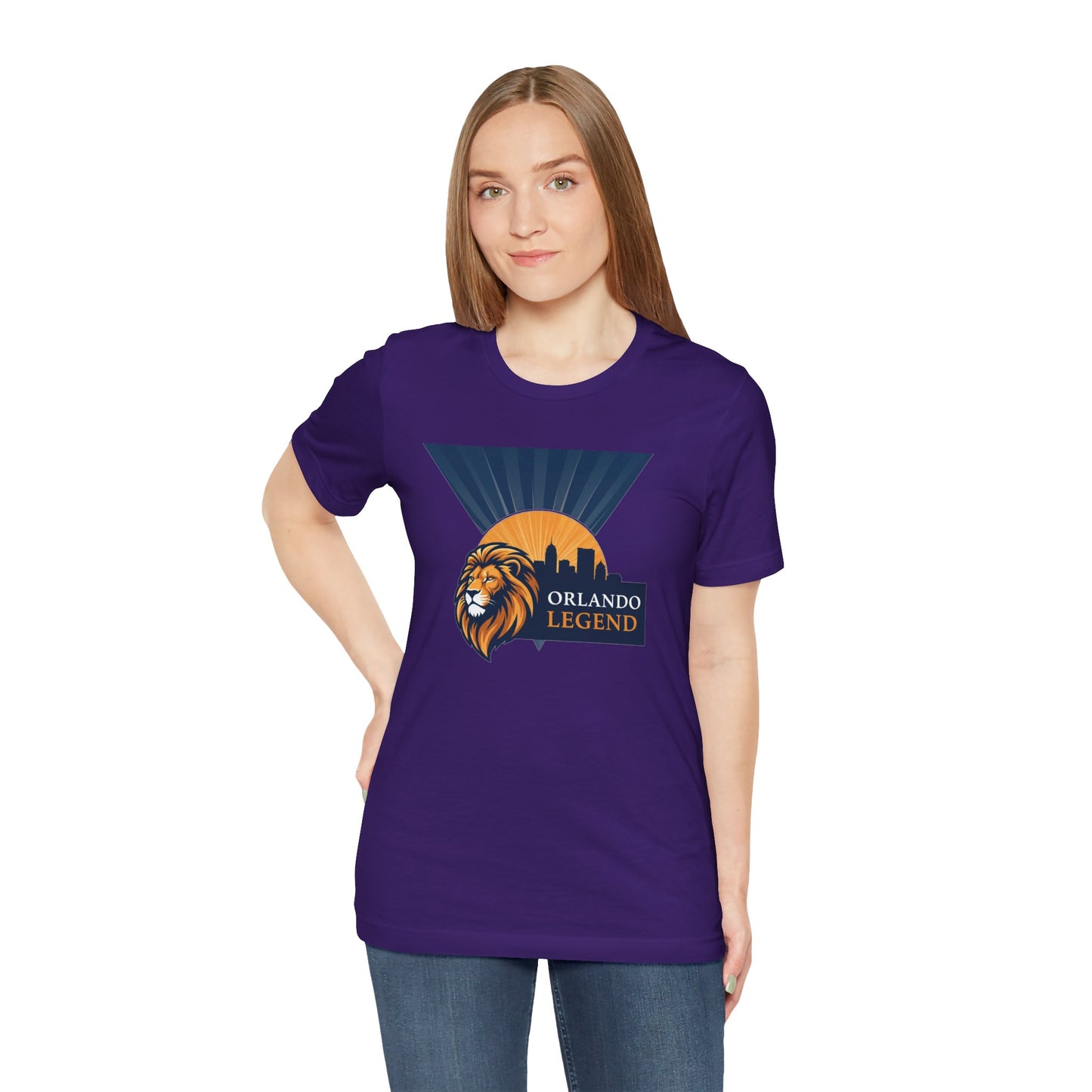 Orlando Legend Unisex Tee, Casual Graphic Tee, Lion Design Shirt, Gift for Fans, Everyday Wear, Florida Souvenir T-shirt