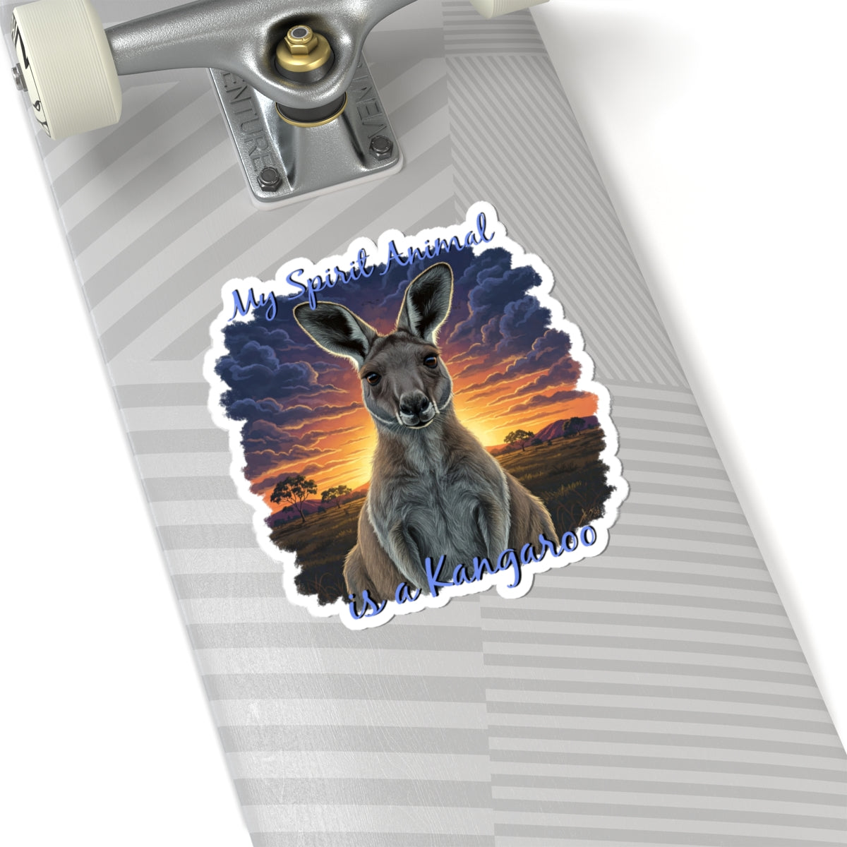 'My Spirit Animal is a Kangaroo' Kiss-Cut Stickers - Perfect for Aussie Nature Lovers - Schmartypants