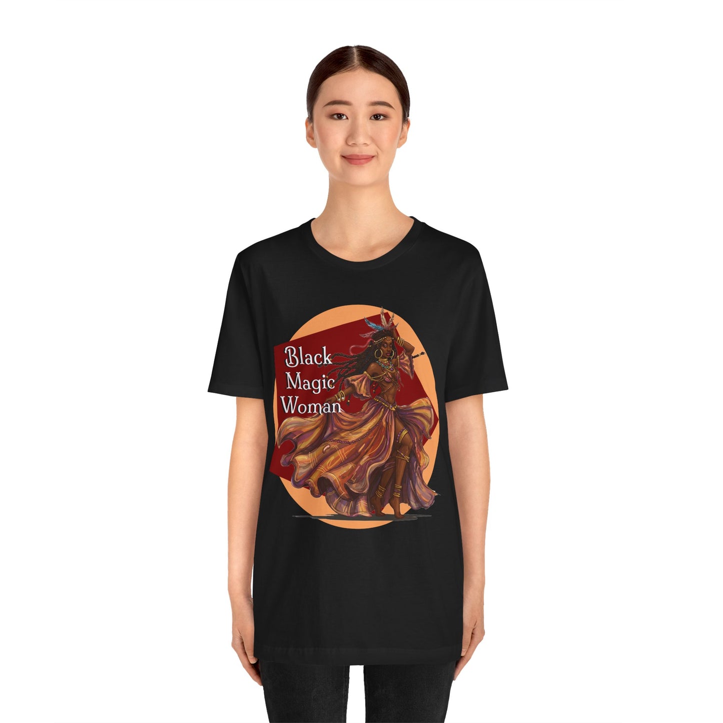 'Black Magic Woman' Tee, Witchy Apparel, Boho T-Shirt, Festival Outfit, Classic Rock Fans, Santana, Fleetwood Mac - Schmartypants