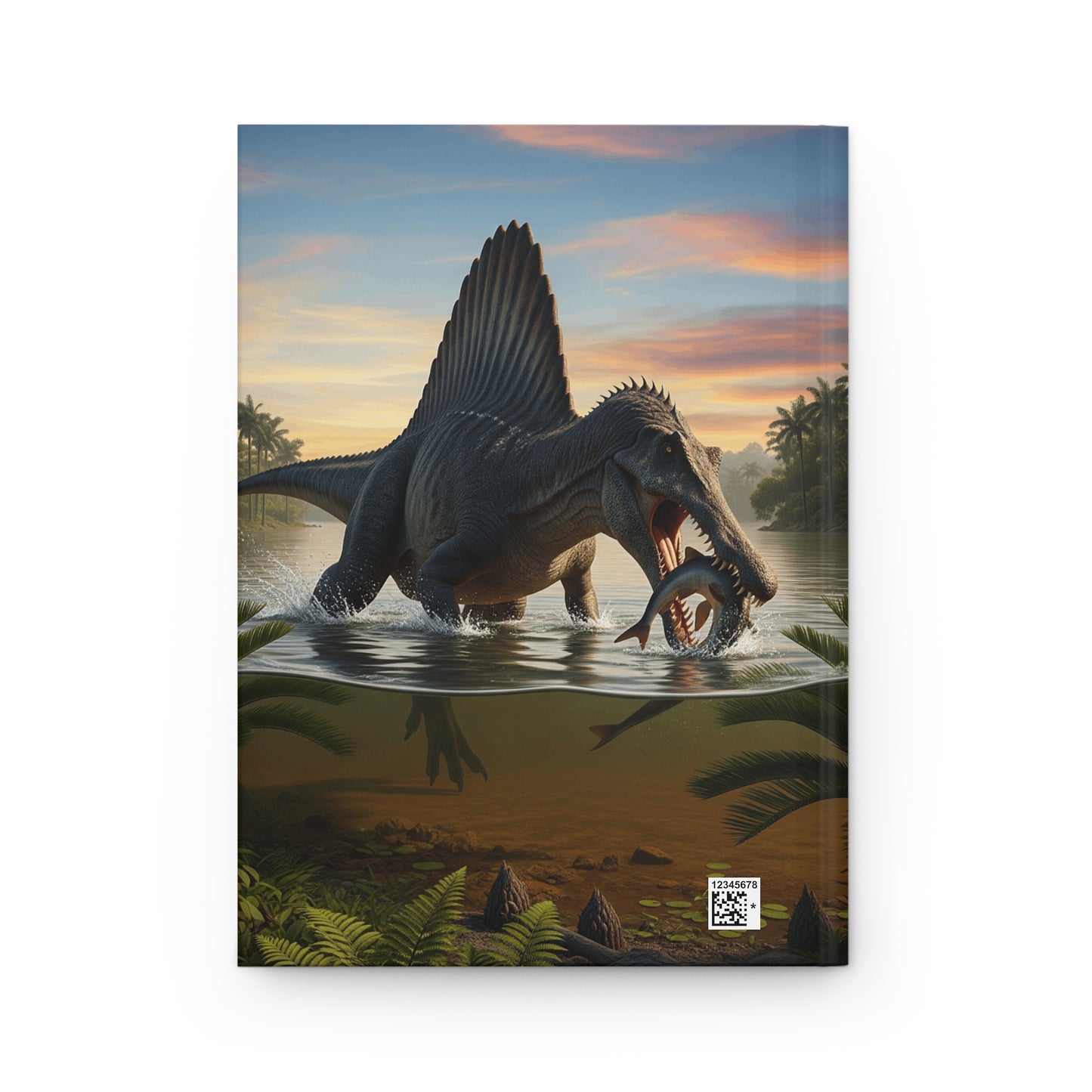 Dinosaur-Themed Hardcover Journal, T-Rex Notebook, Spinosaurus Writing Pad, Gift for Kids, Adventure Journal